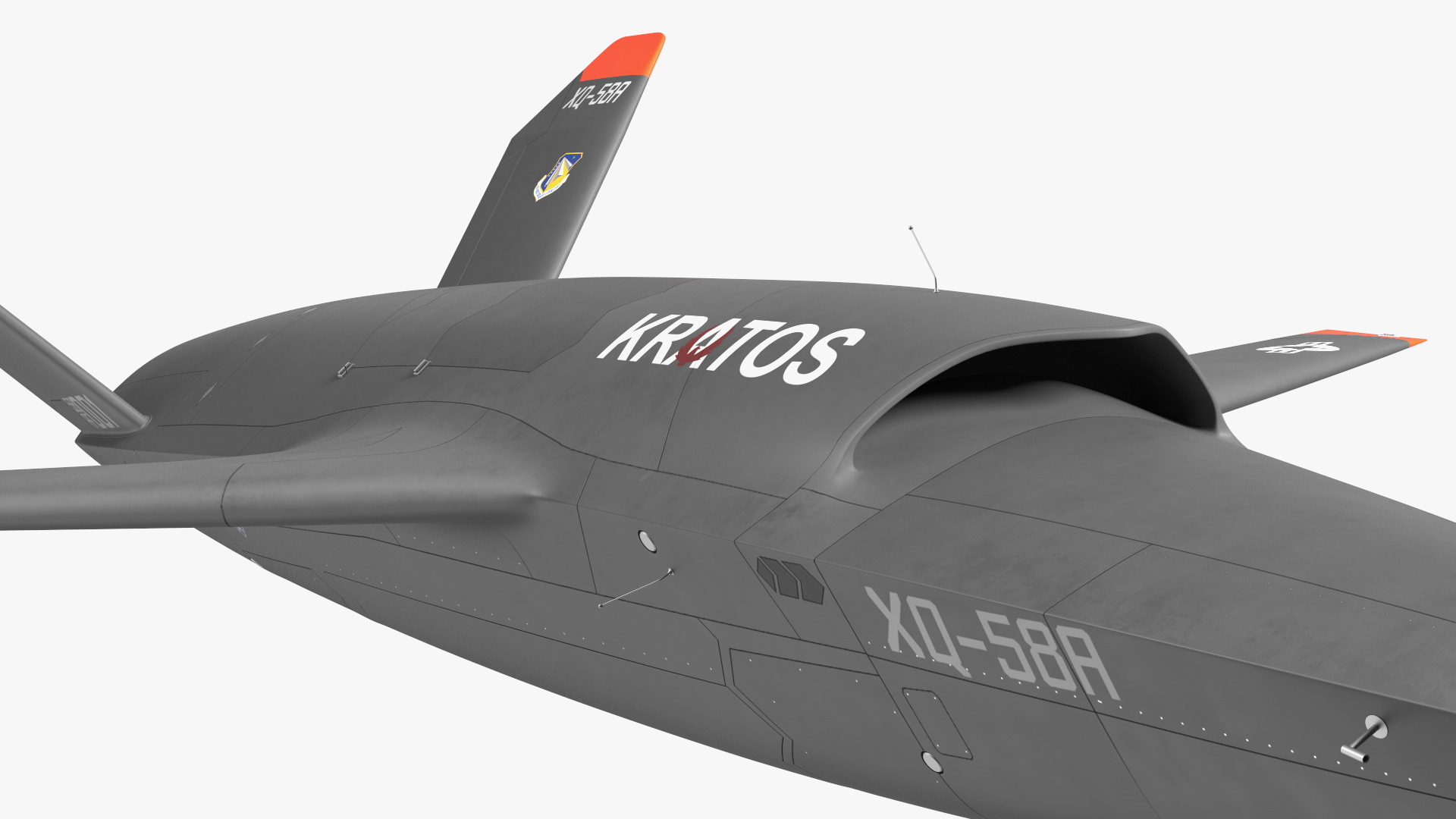 Valkyrie Kratos XQ-58 Combat Military Drone Rigged for Maya 3D model
