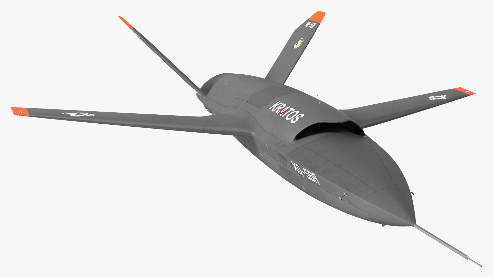 Valkyrie Kratos XQ-58 Combat Military Drone Rigged for Maya 3D model
