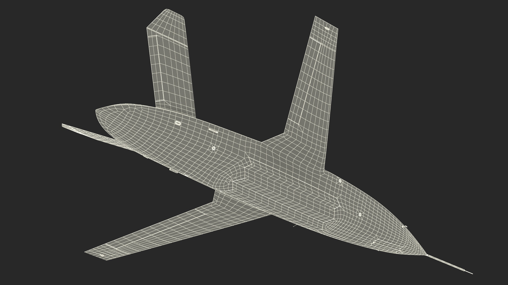 Valkyrie Kratos XQ-58 Combat Military Drone Rigged for Maya 3D model