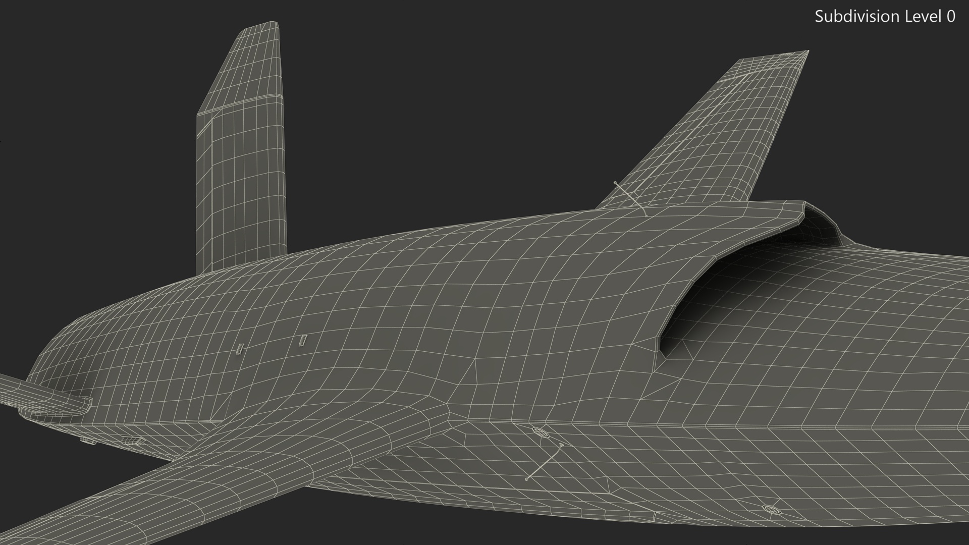 Valkyrie Kratos XQ-58 Combat Military Drone Rigged for Maya 3D model