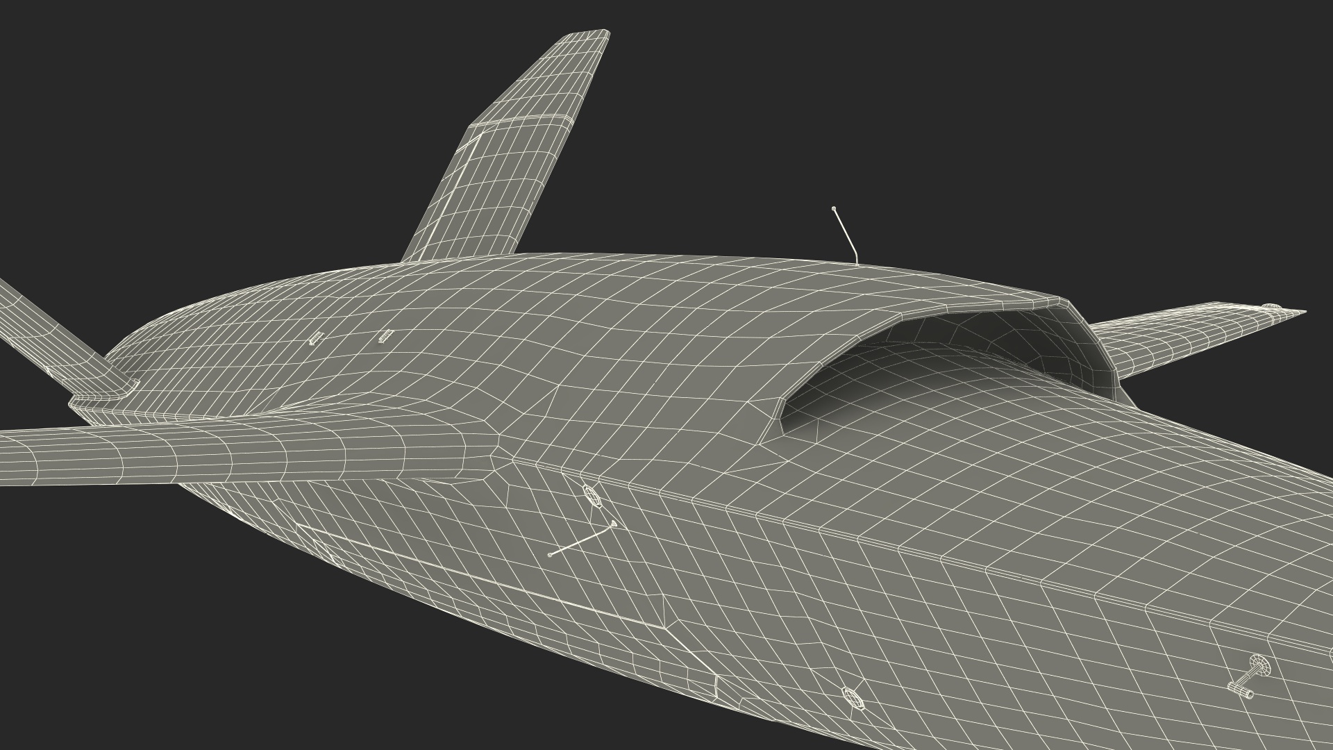 Valkyrie Kratos XQ-58 Combat Military Drone Rigged for Maya 3D model