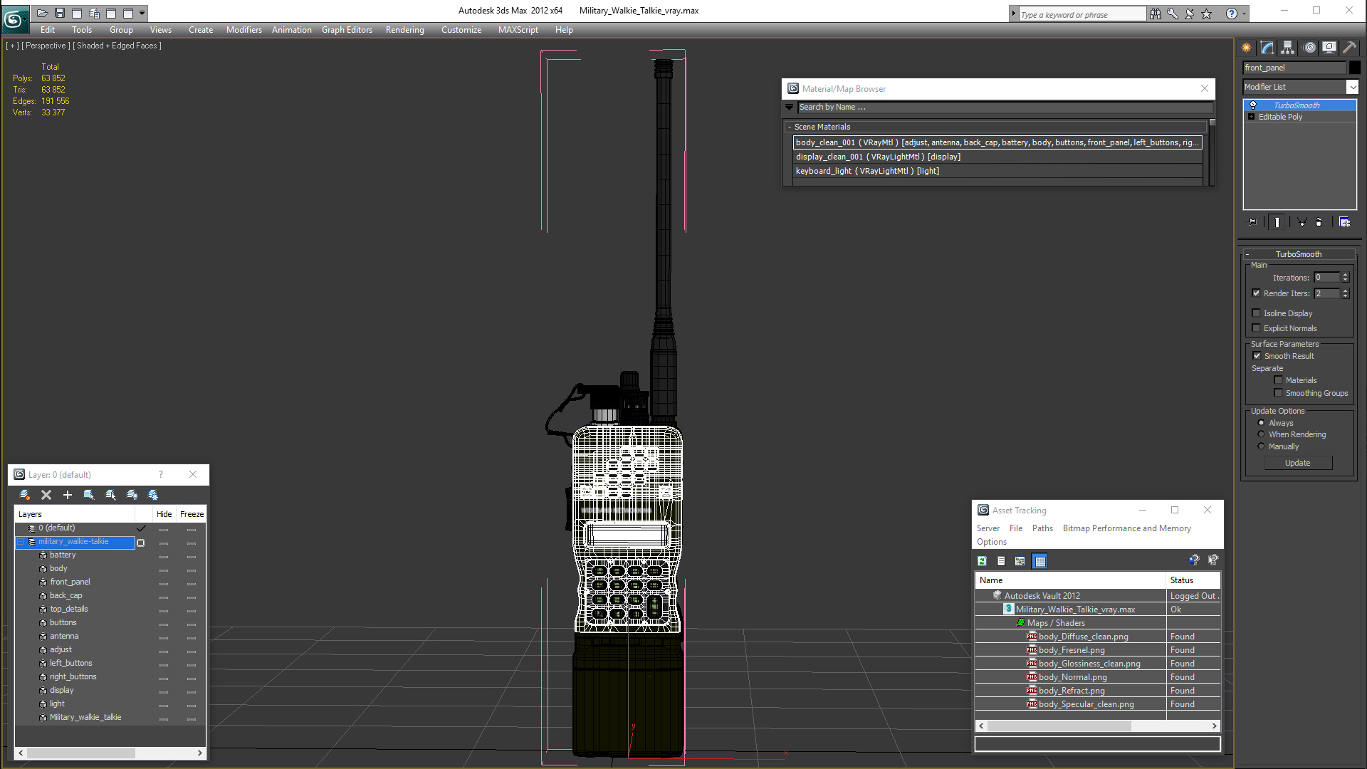 Military Walkie-Talkie 3D
