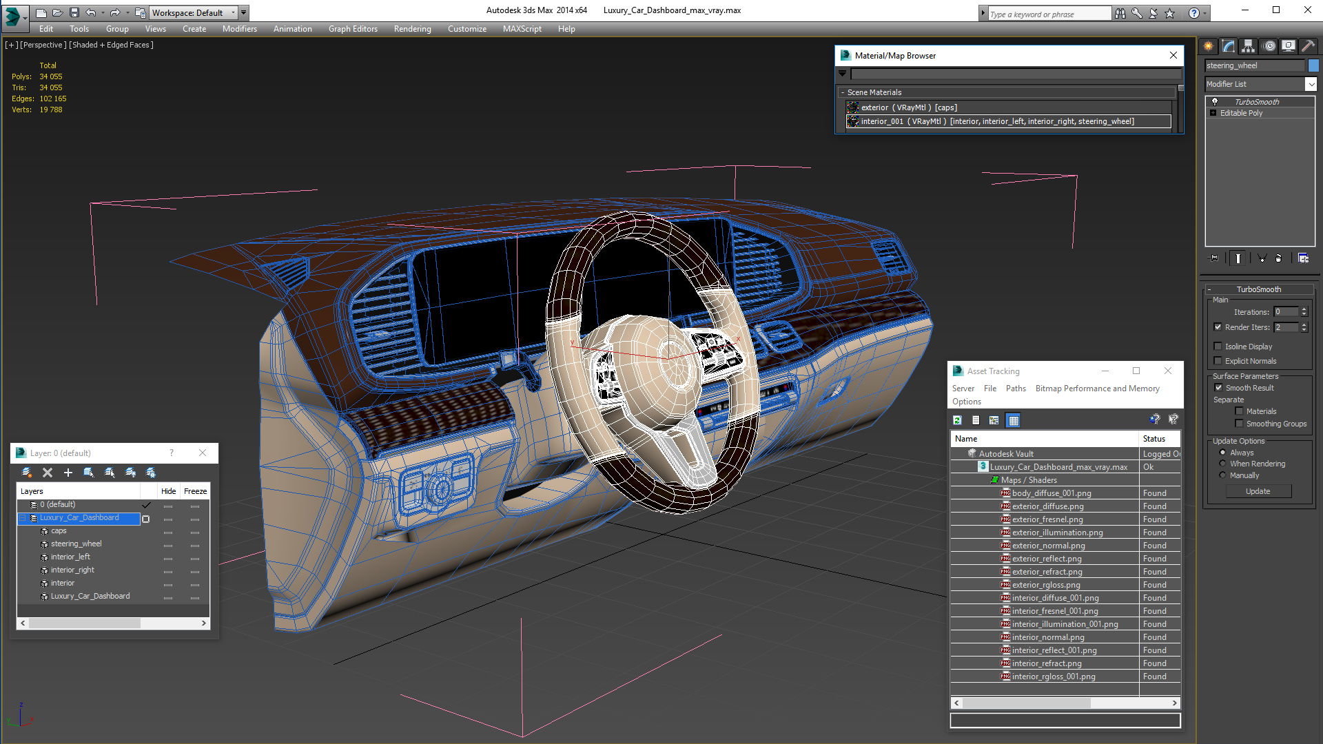 3D model Luxury Car Dashboard