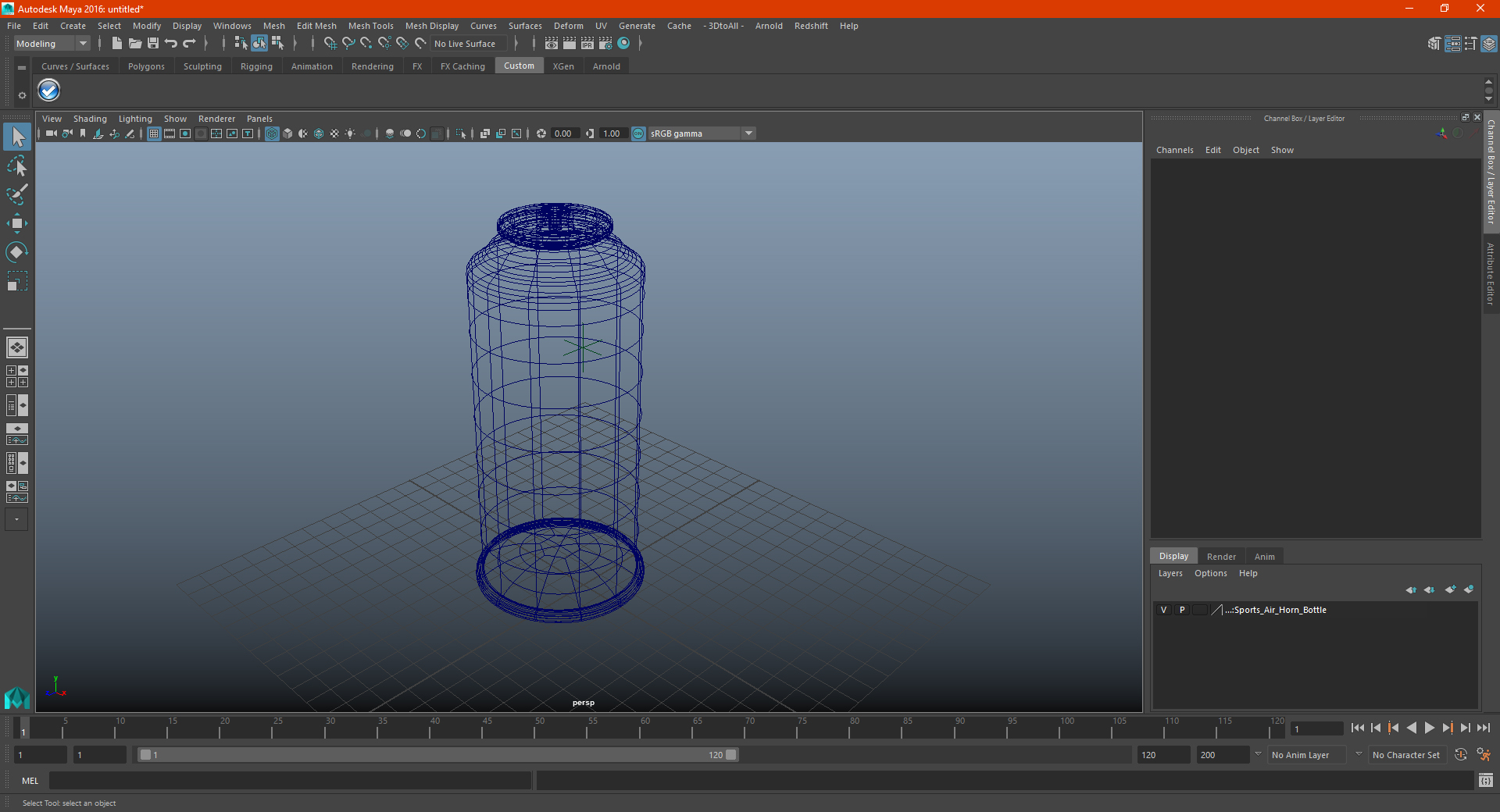 Sports Air Horn Bottle 3D