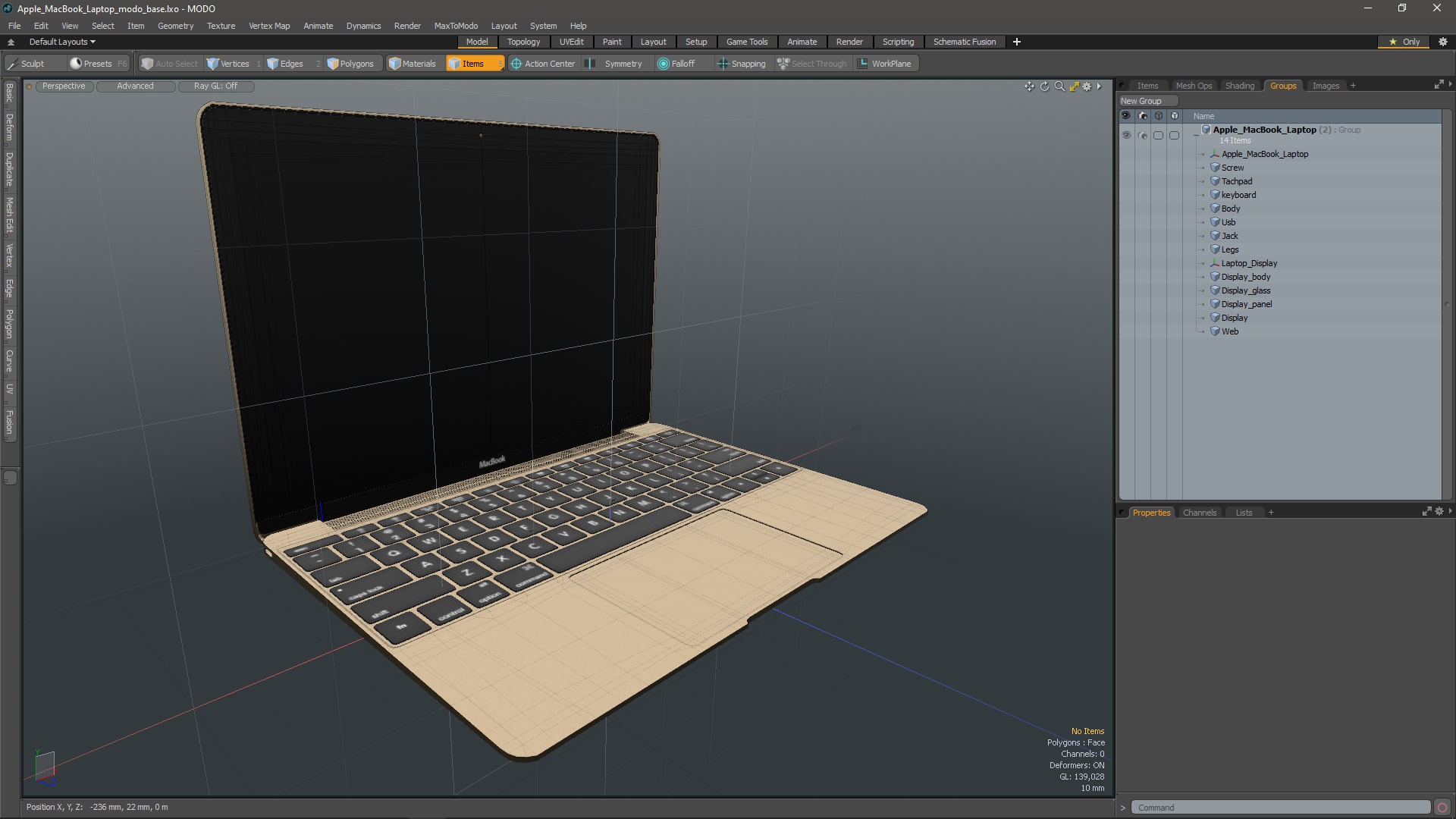 3D model Apple MacBook Laptop