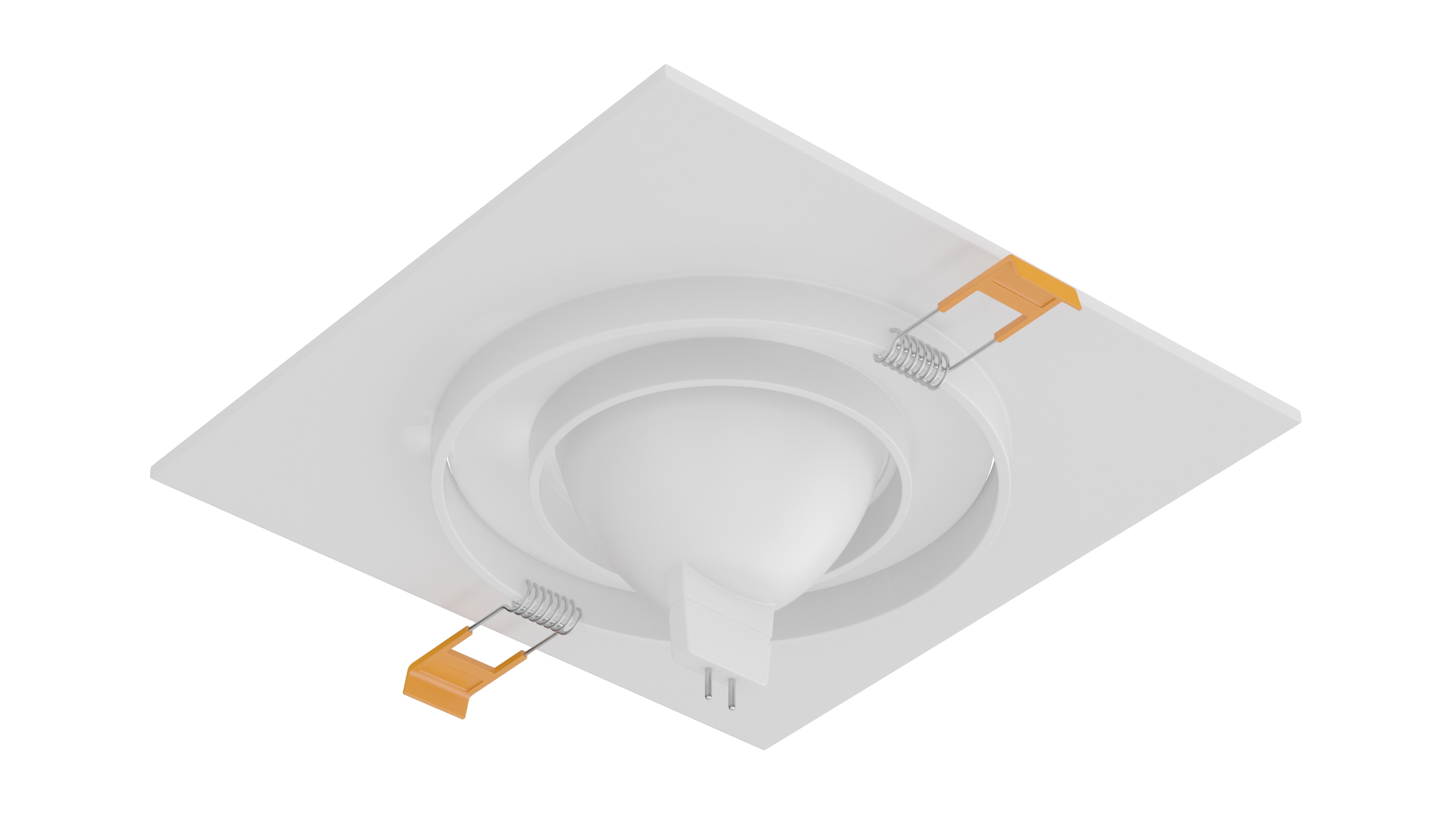 3D model Recessed Modular Ceiling Lamp White