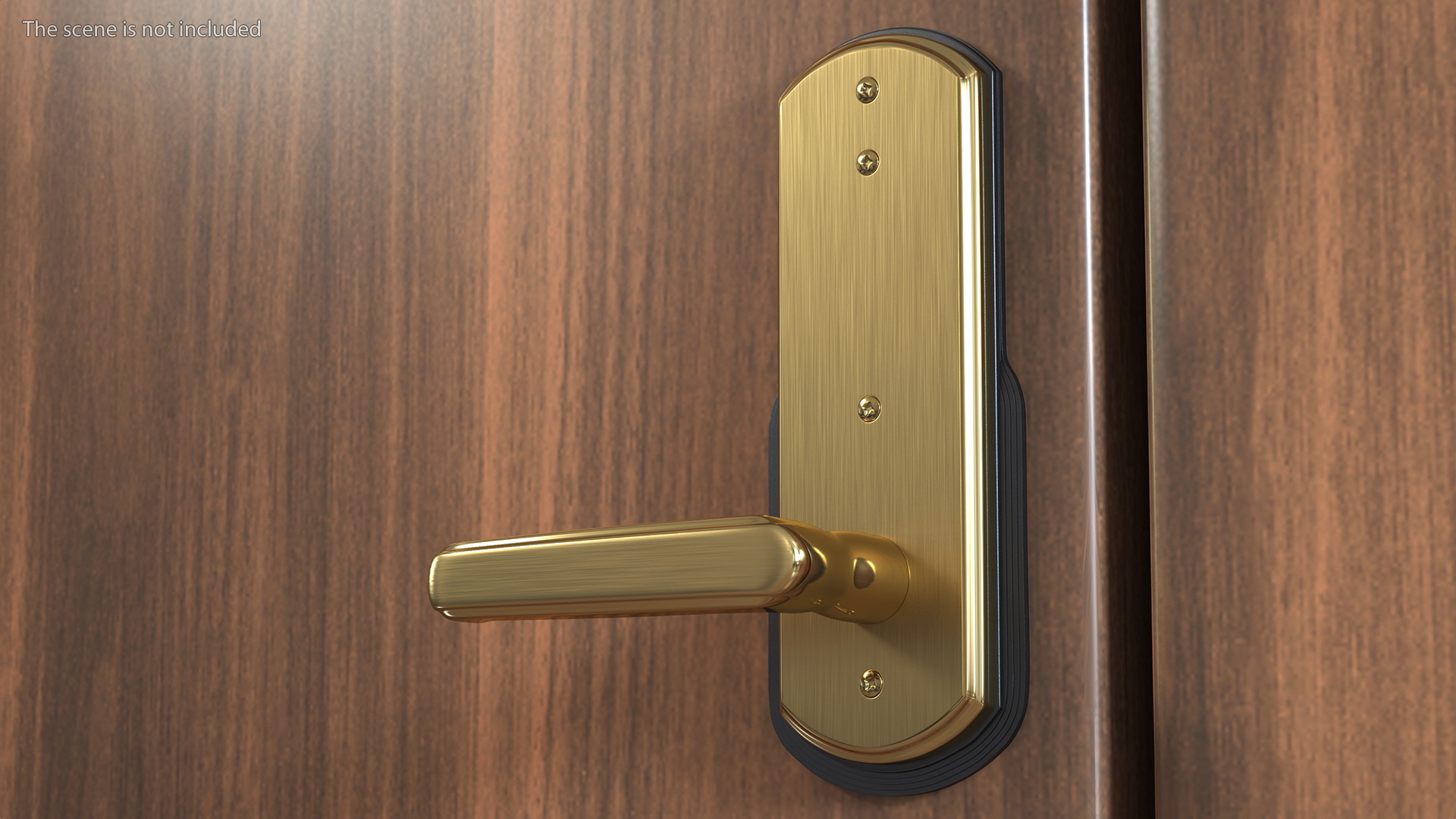 3D Push Button Door Lock Gold