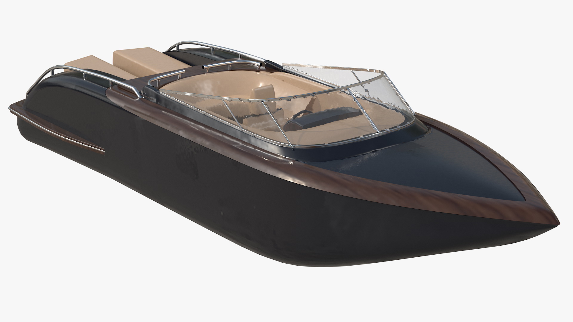 3D Boat Crane Lifting Motorboat model
