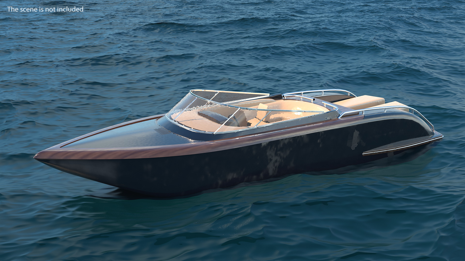 3D Boat Crane Lifting Motorboat model