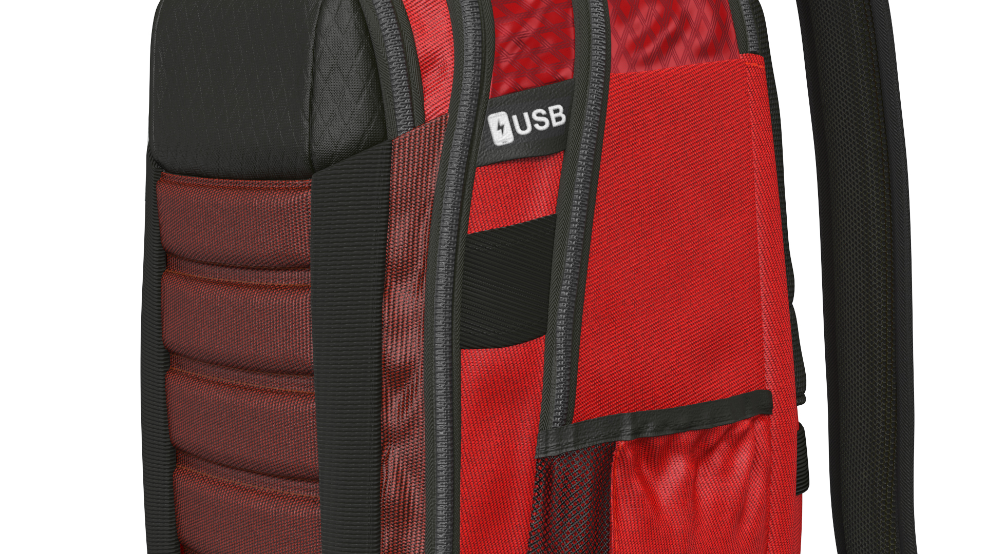 3D Travel Laptop Backpack Bag with USB Charger Port model
