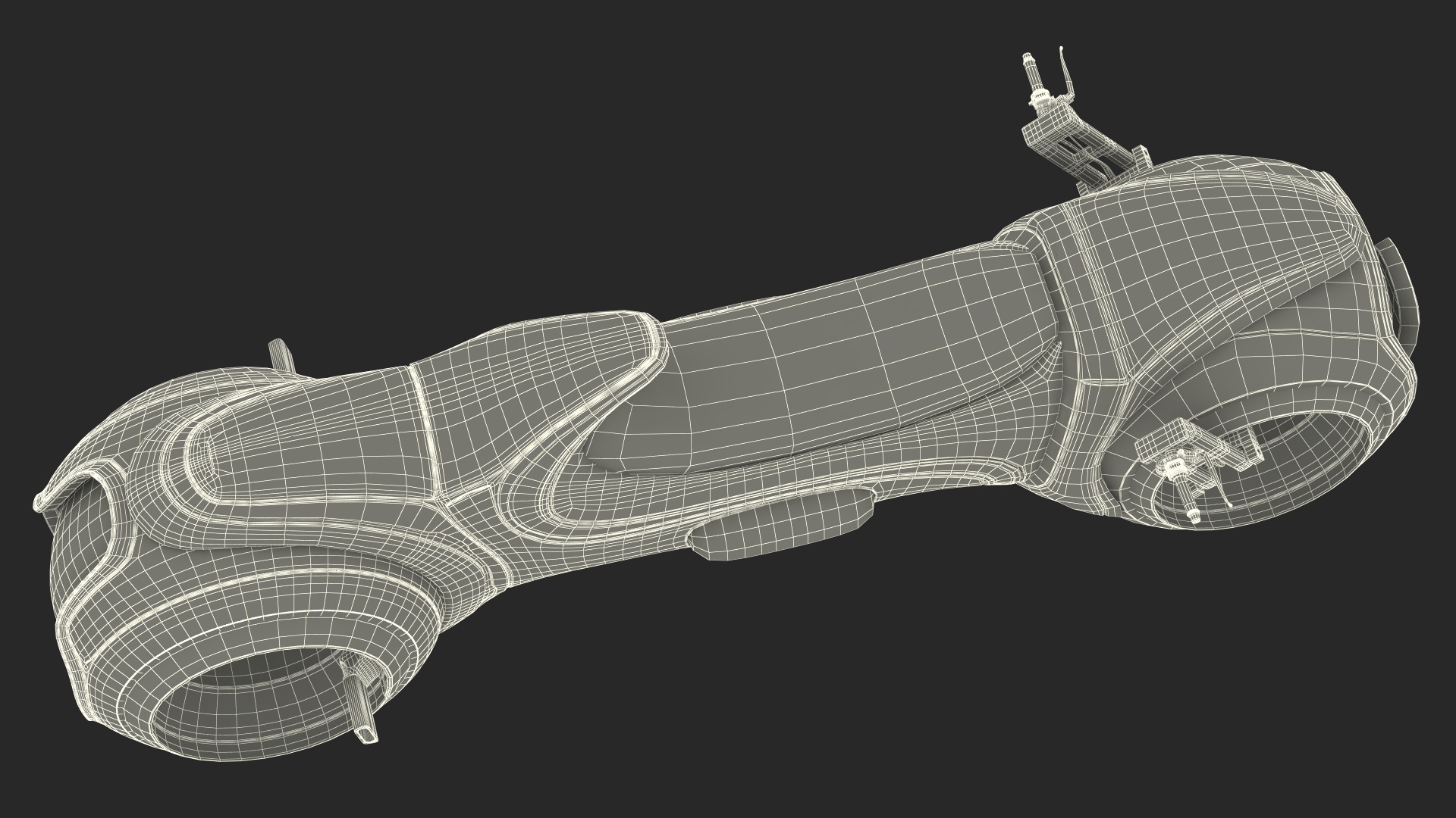 3D Futuristic Motorcycle Rigged model