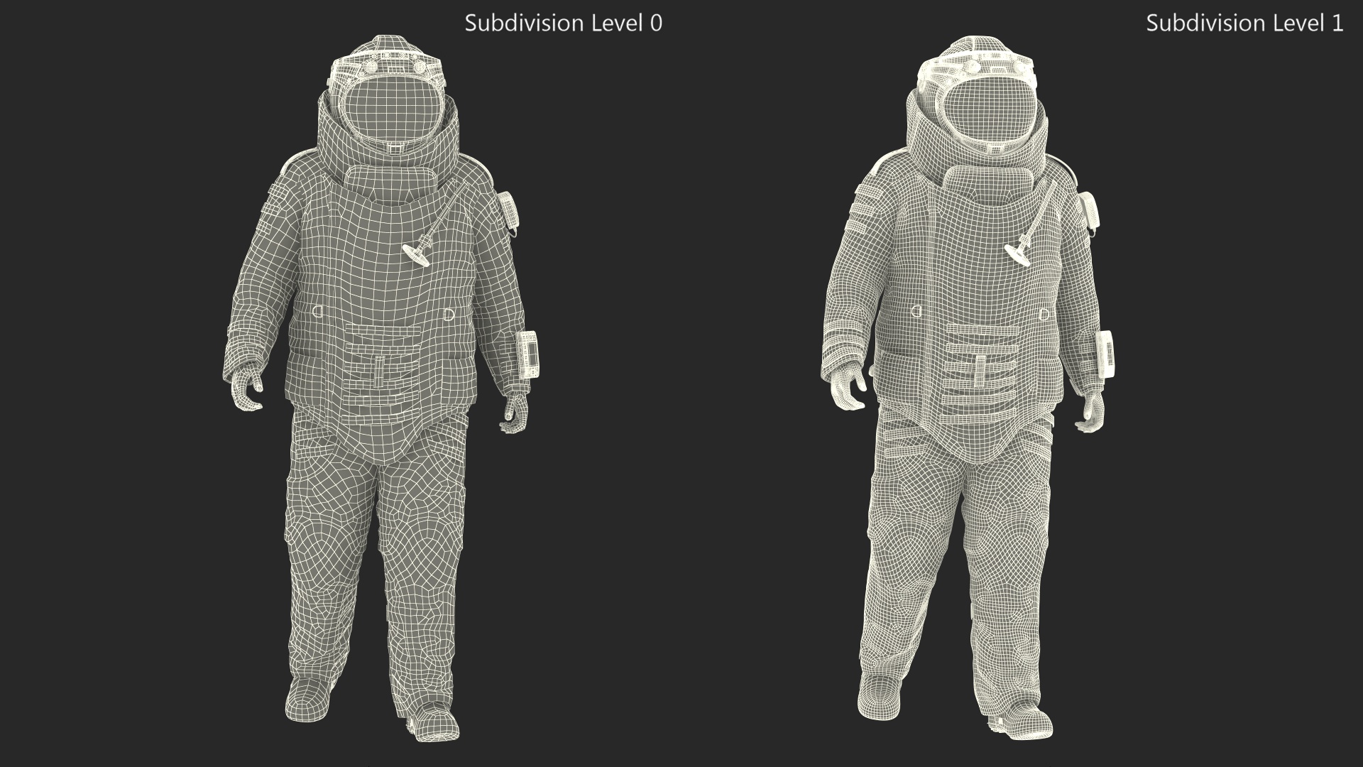 3D Man in EOD 10 Bomb Suit Walking Pose