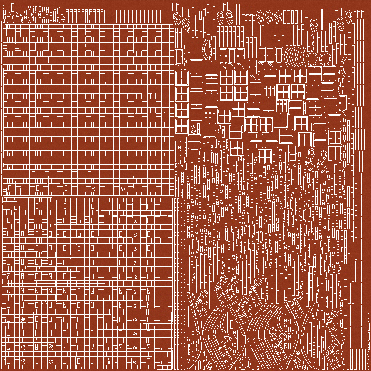 PVC Gym Floor Mat Orange 3D model