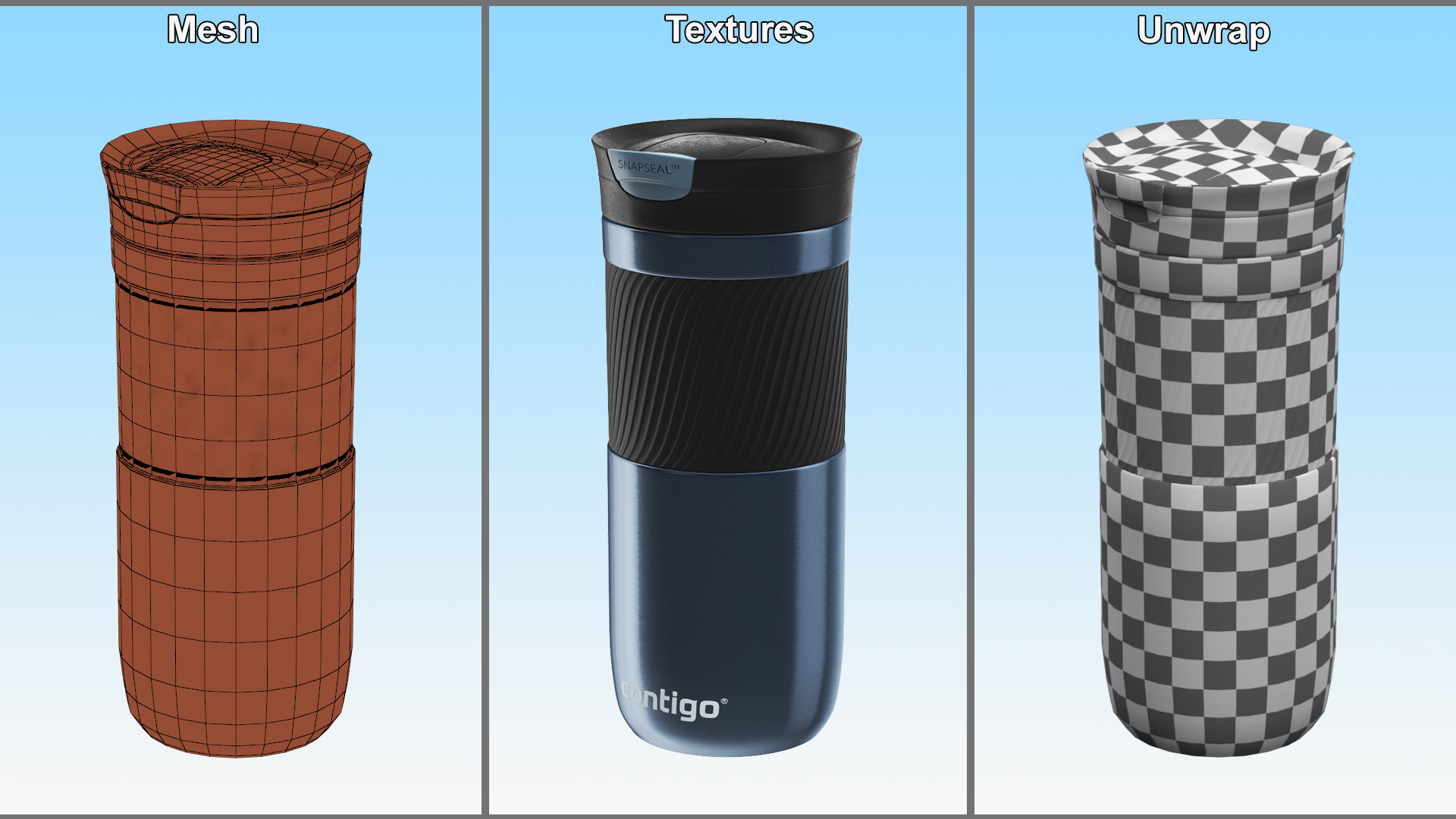 Stainless Steel Travel Mug Contigo 3D model