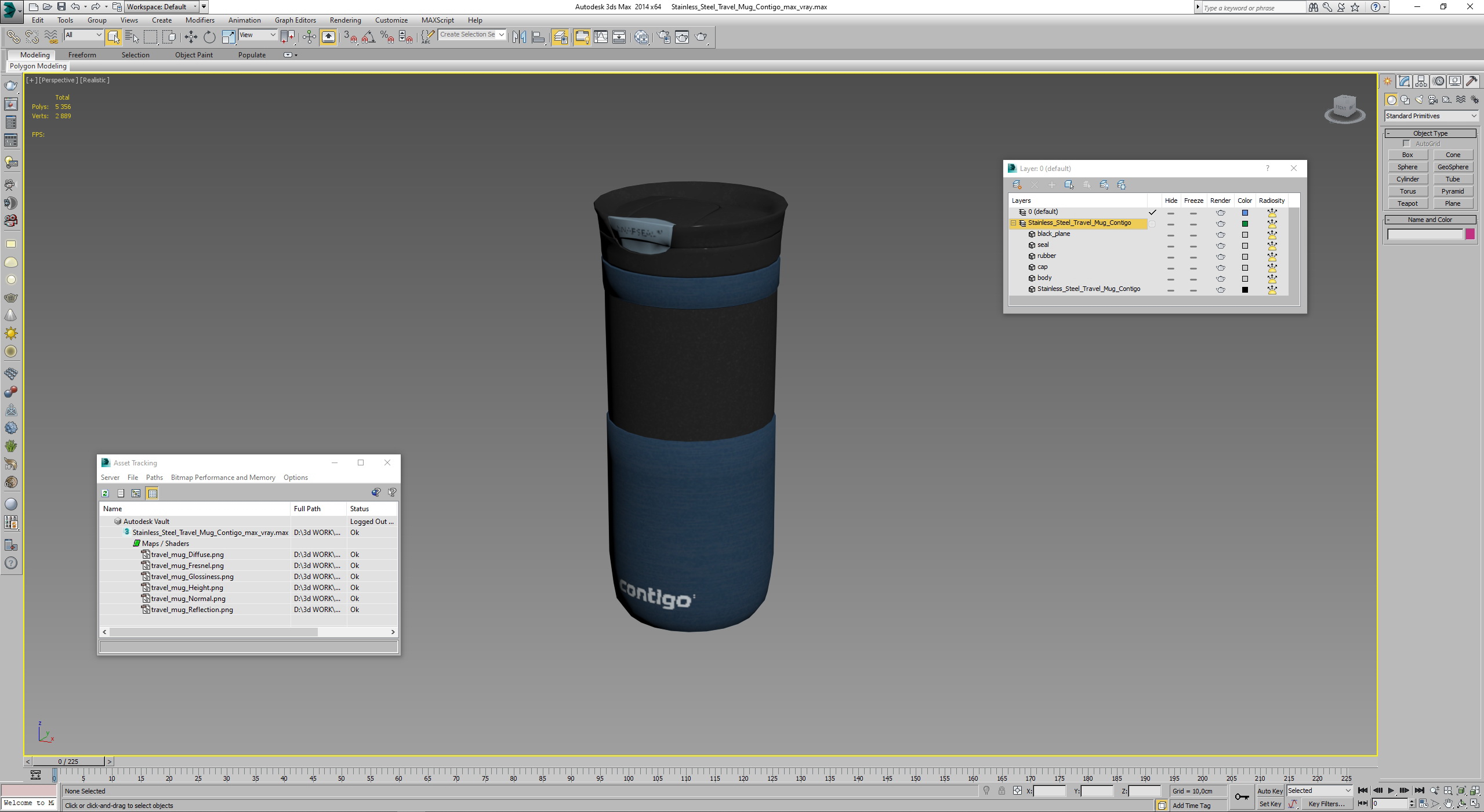 Stainless Steel Travel Mug Contigo 3D model