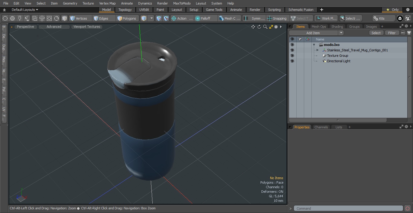 Stainless Steel Travel Mug Contigo 3D model
