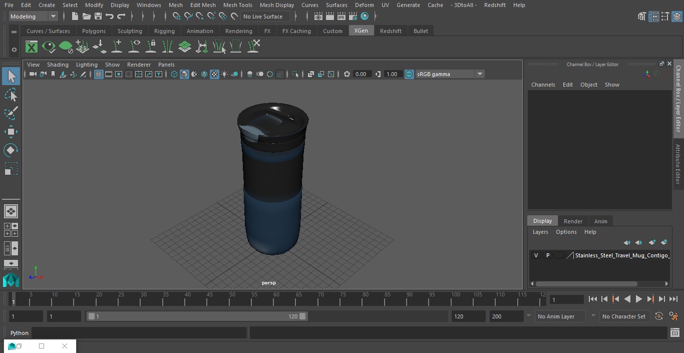 Stainless Steel Travel Mug Contigo 3D model