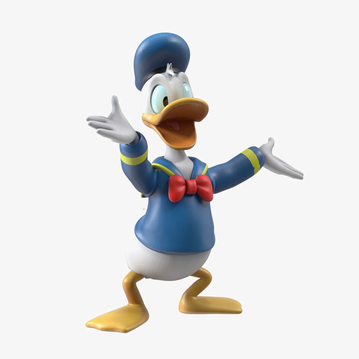 Disney Character Donald Duck Rigged for Cinema 4D 3D model
