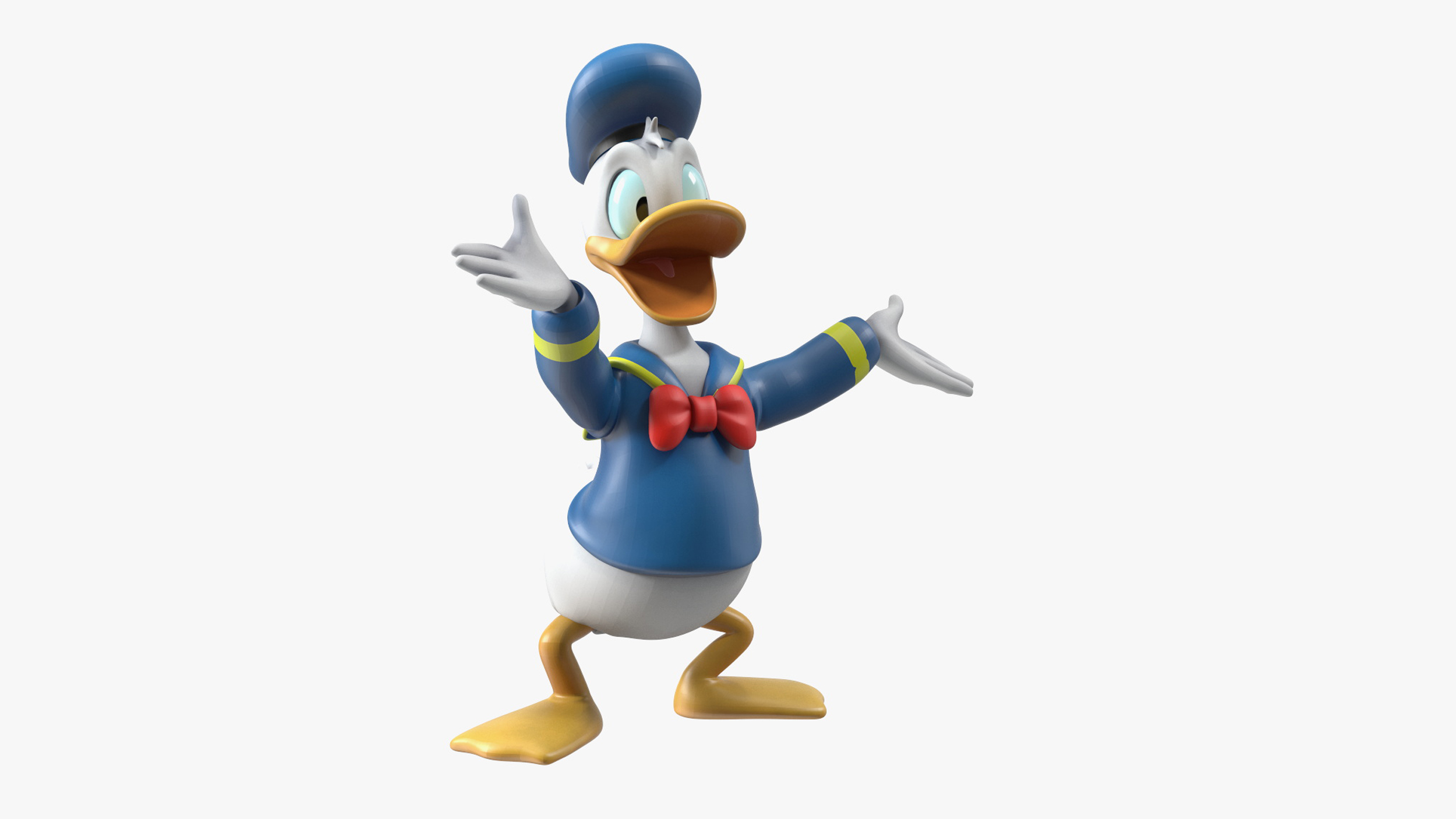 Disney Character Donald Duck Rigged for Cinema 4D 3D model