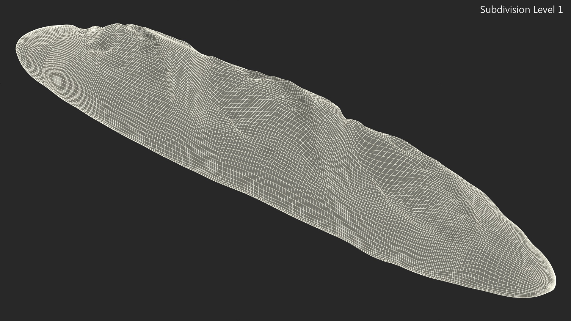 3D French Baguette Bread