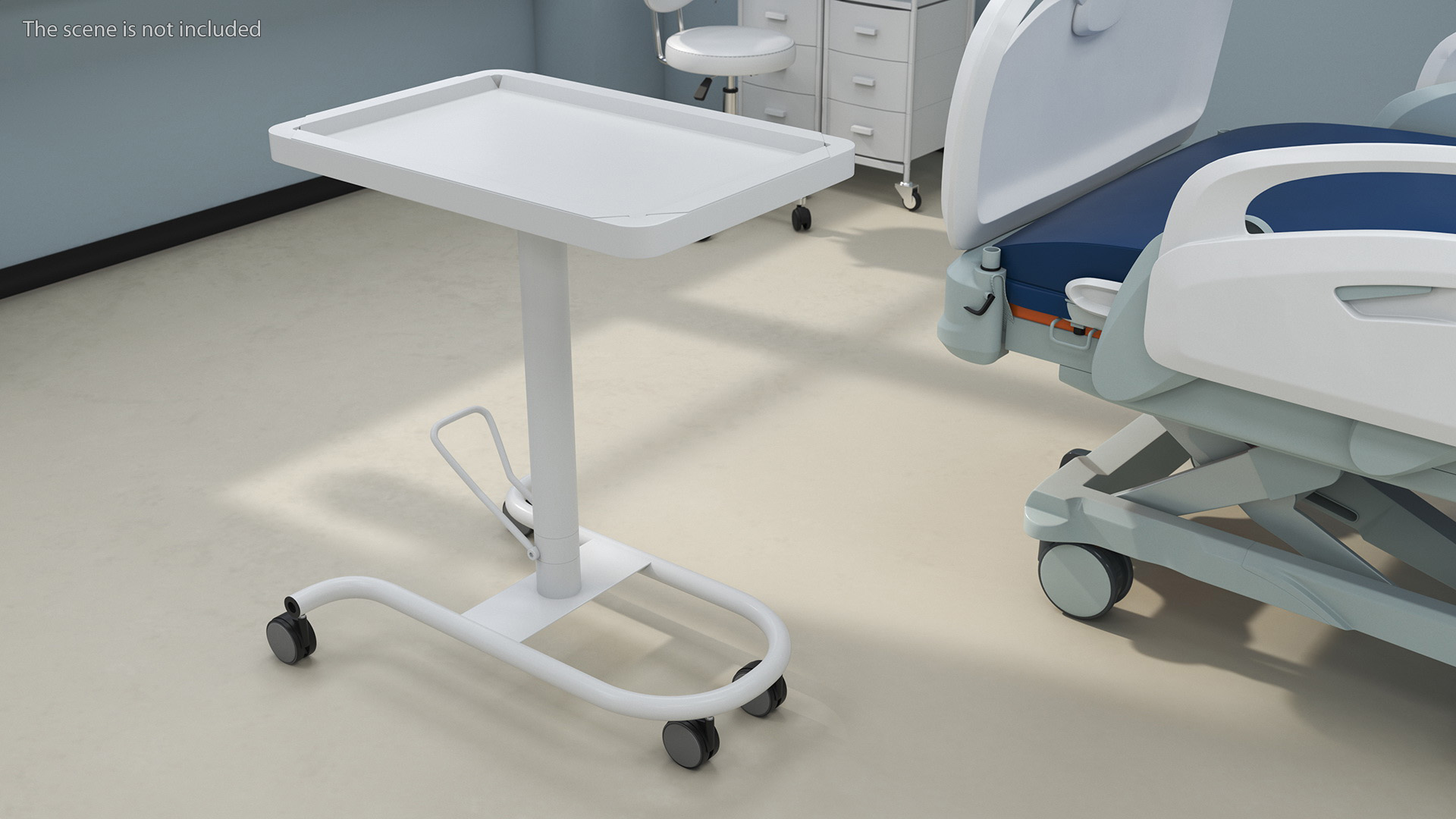 3D Hydraulic Mayo Table White
