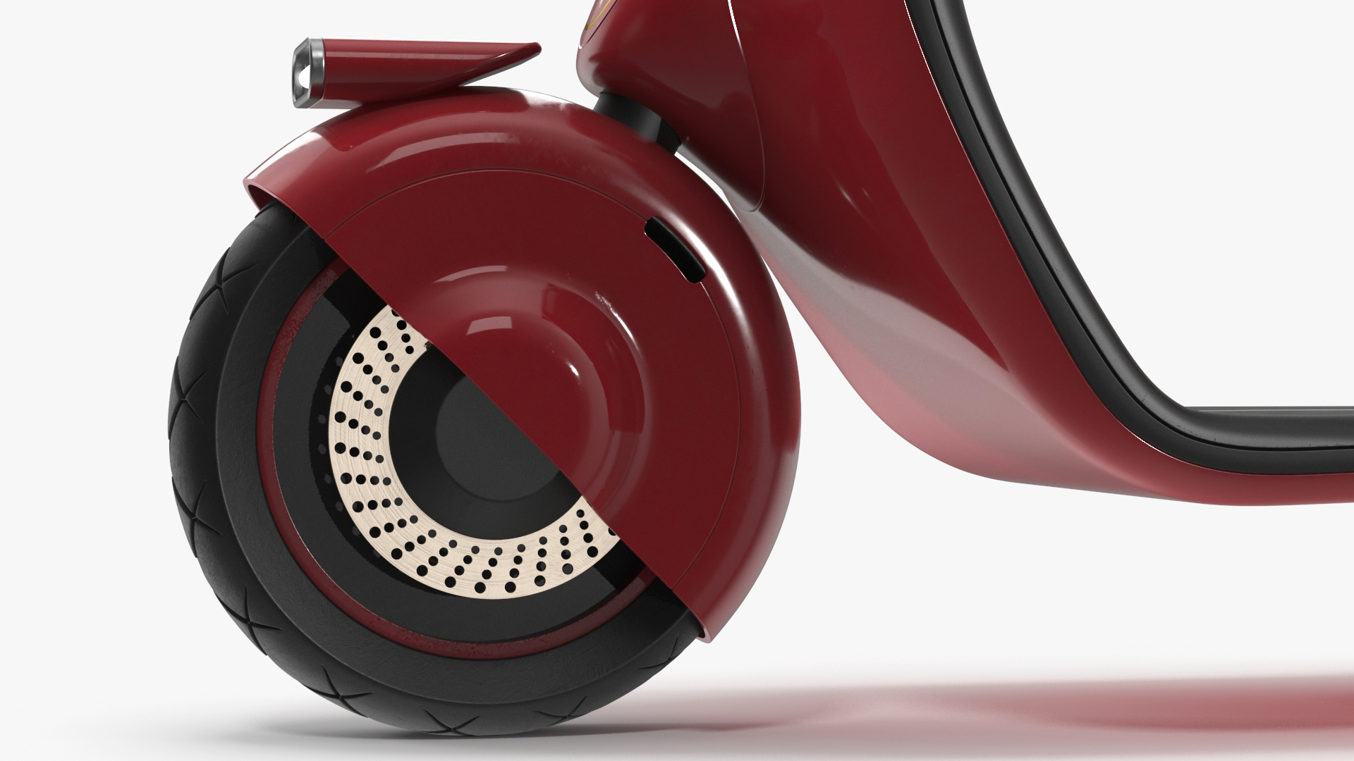 3D model Designer Red Electric Scooter Vespa 98 Lights On Rigged