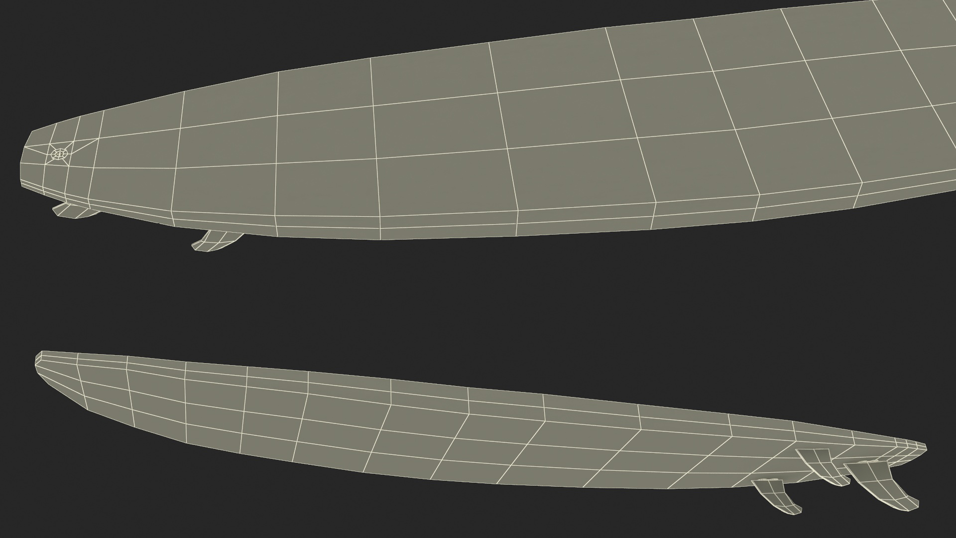 3D Hybrid Longboard Surfboard