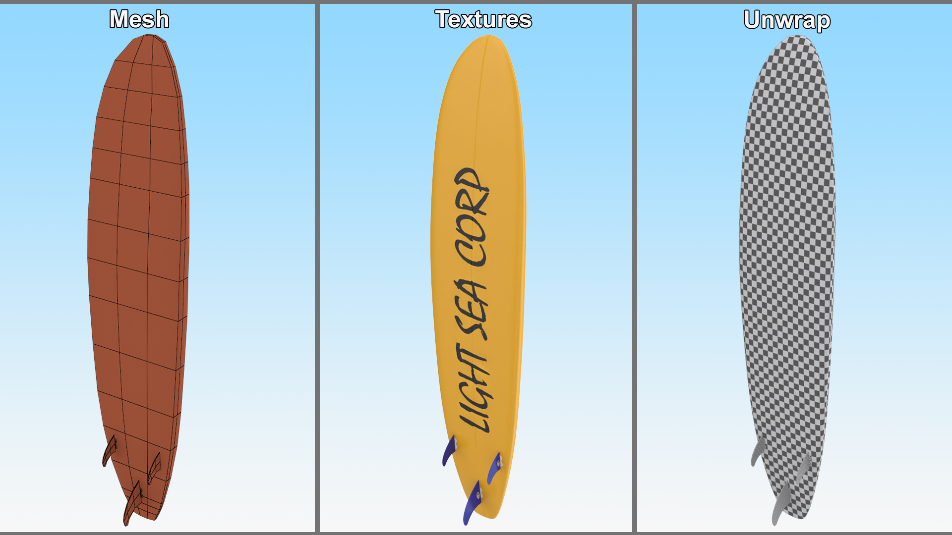 3D Hybrid Longboard Surfboard