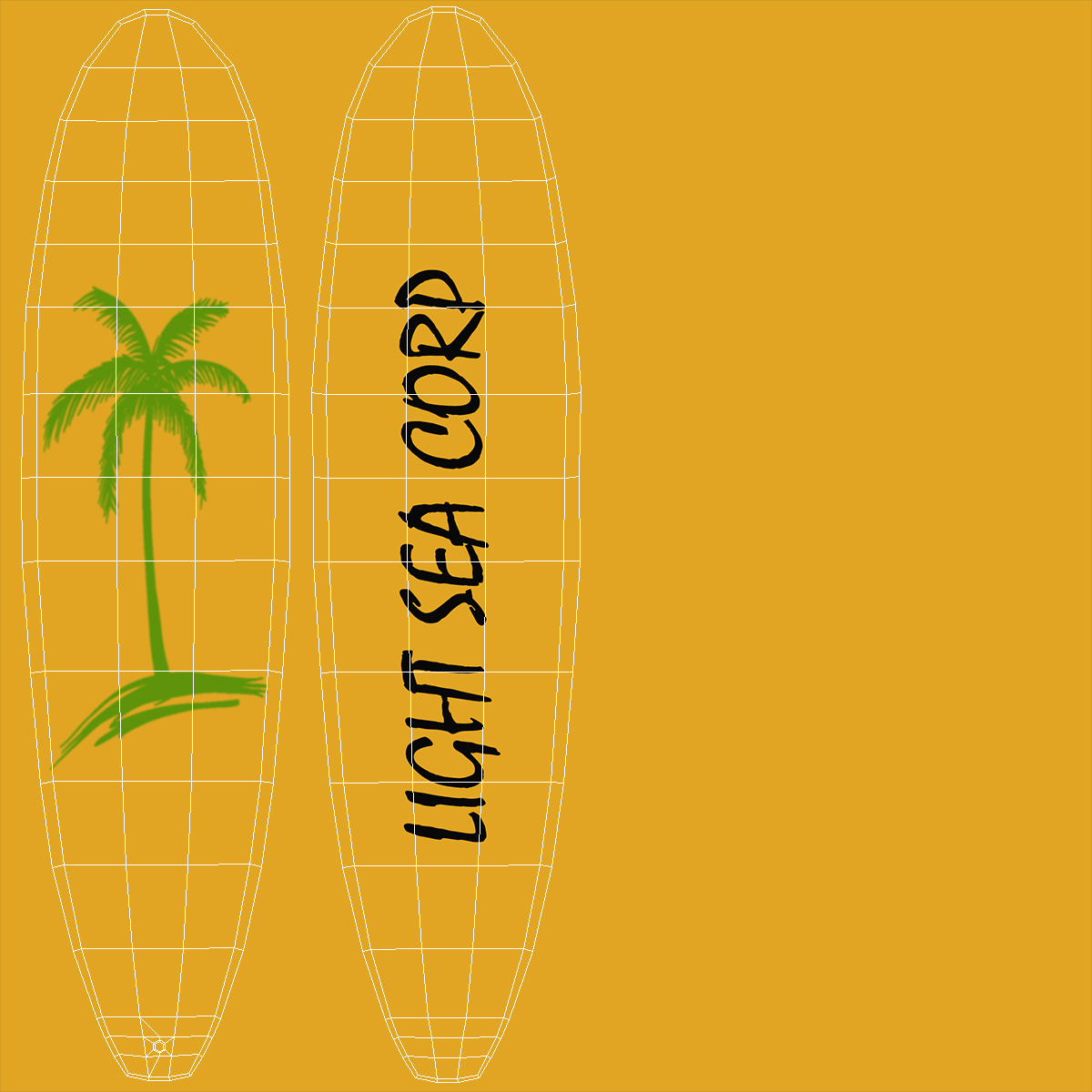 3D Hybrid Longboard Surfboard