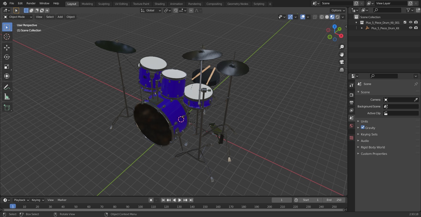 3D Plus 5 Piece Drum Kit