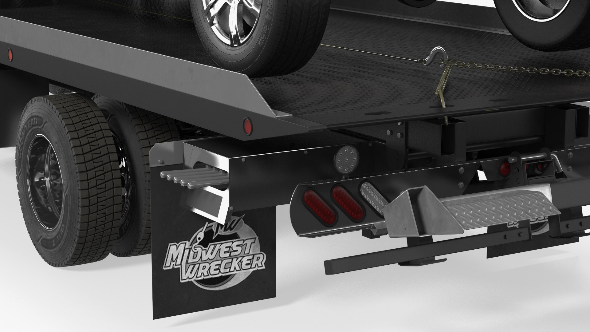 Ford F650 Tow Truck with Ford F 150 SuperCrew Rigged 3D