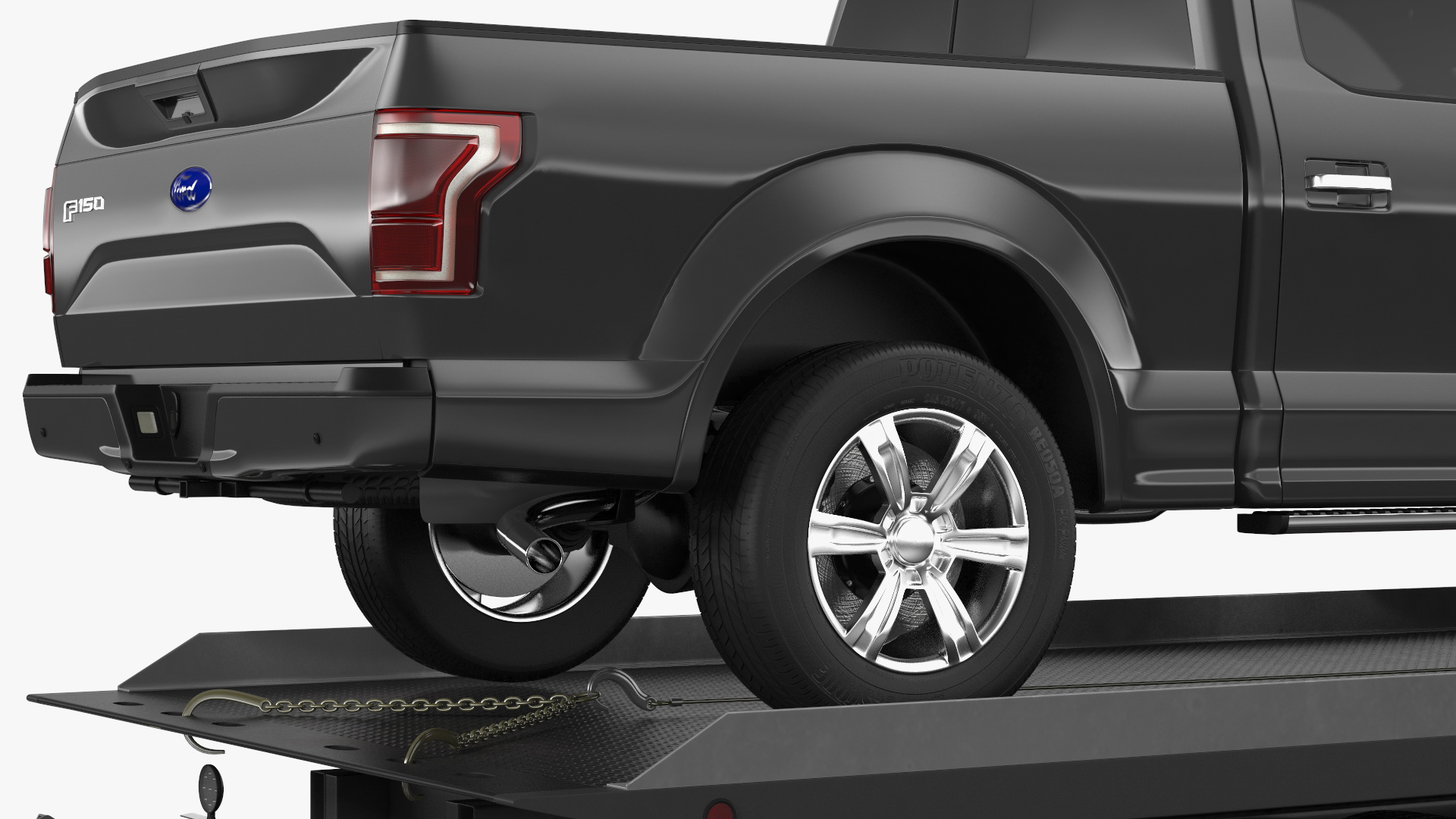 Ford F650 Tow Truck with Ford F 150 SuperCrew Rigged 3D