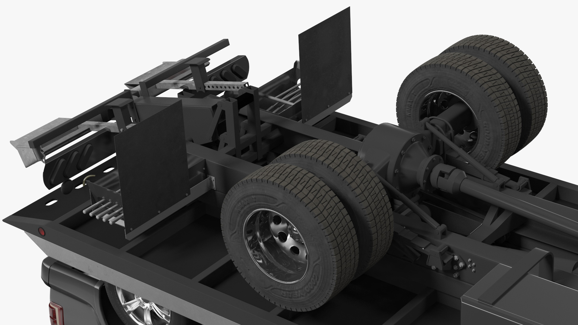 Ford F650 Tow Truck with Ford F 150 SuperCrew Rigged 3D