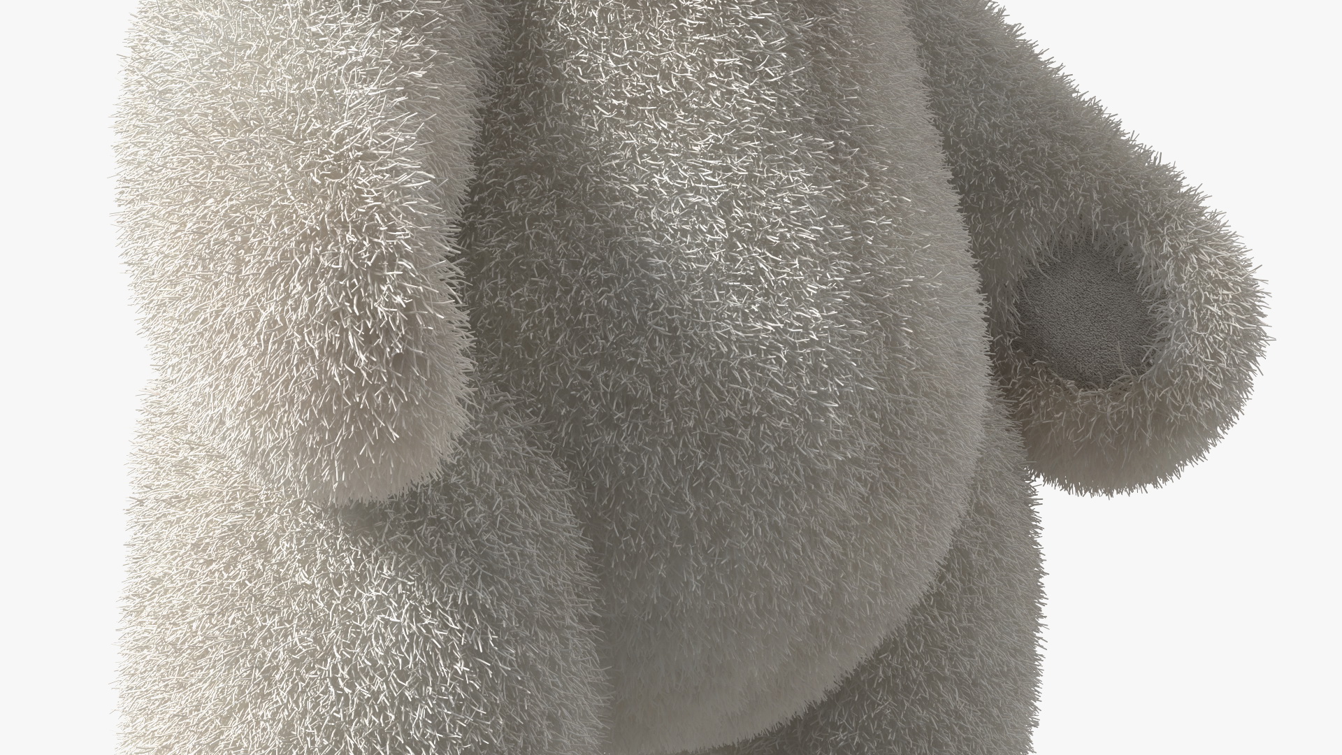 3D Teddy Bear Light Color Fur