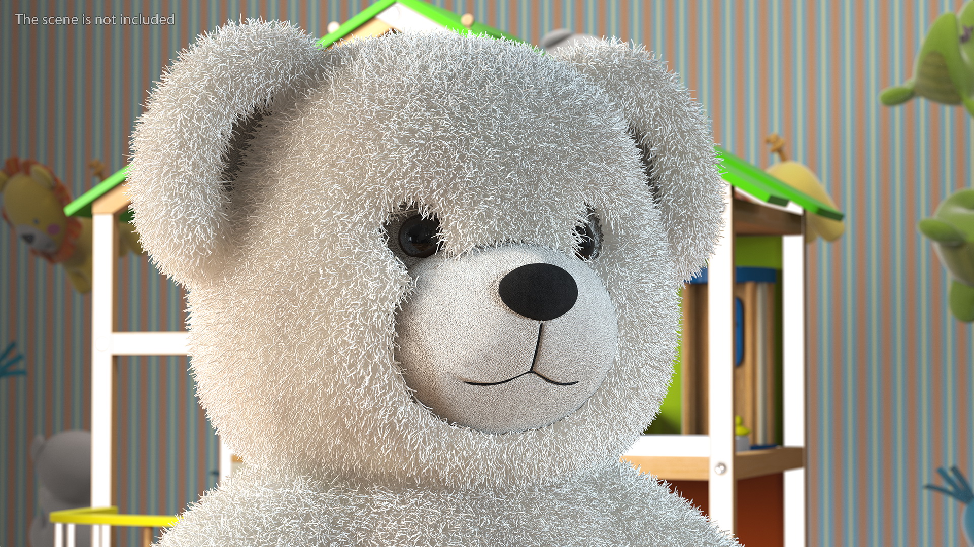3D Teddy Bear Light Color Fur