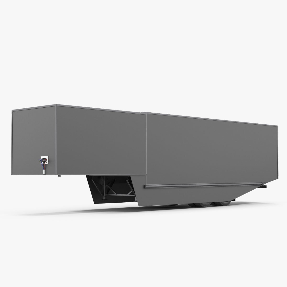 Tesla Semi Small Trailer 3D Model, view 3