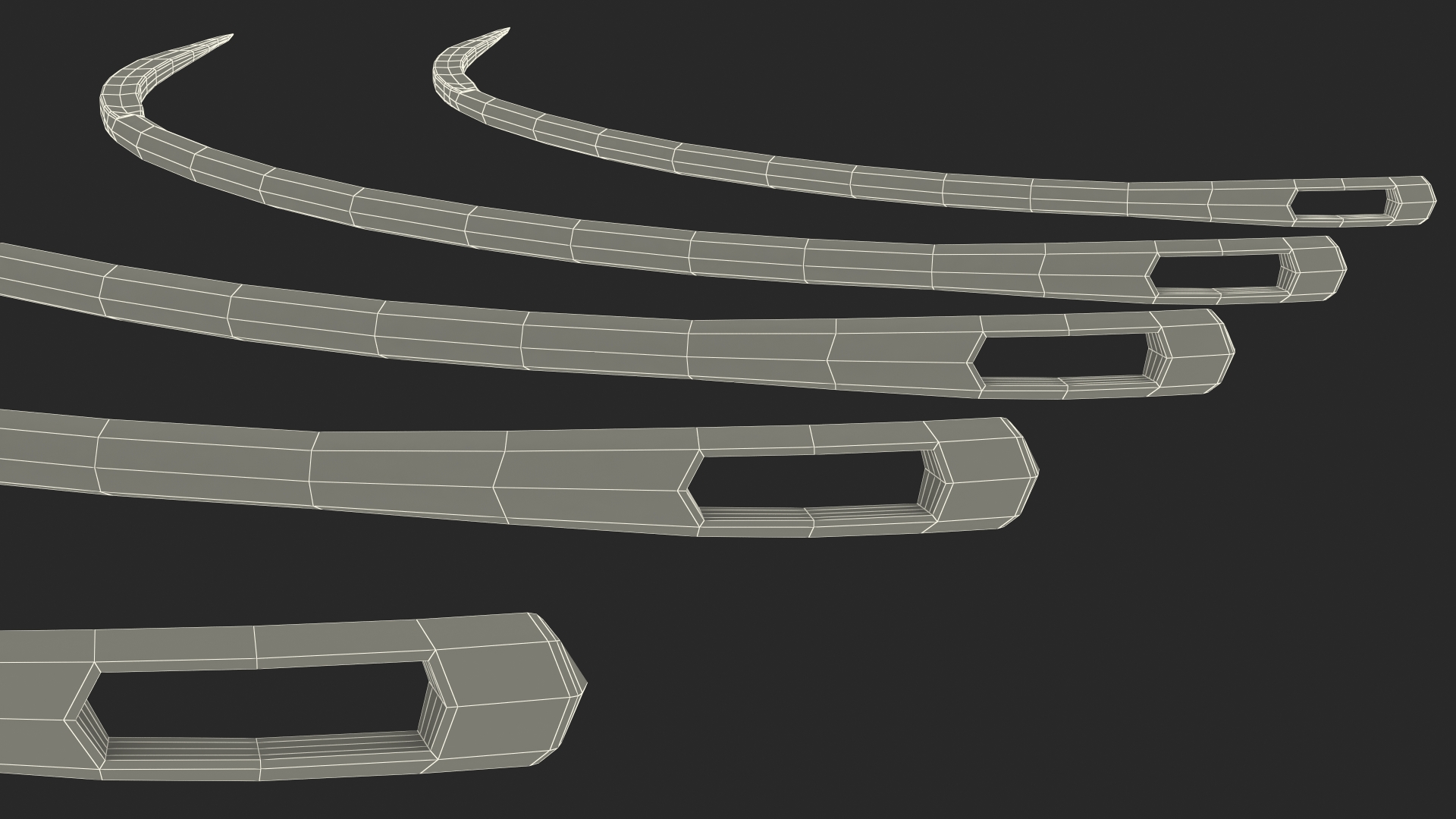 3D model Suture Cutting Edge Surgeon Needles