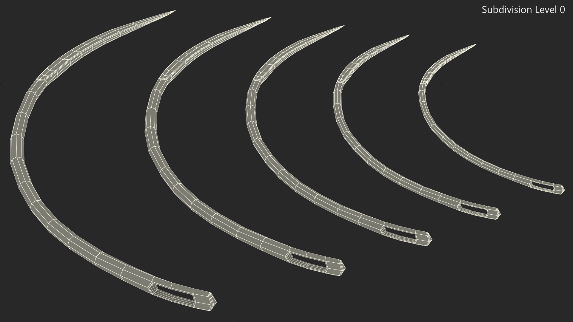 3D model Suture Cutting Edge Surgeon Needles
