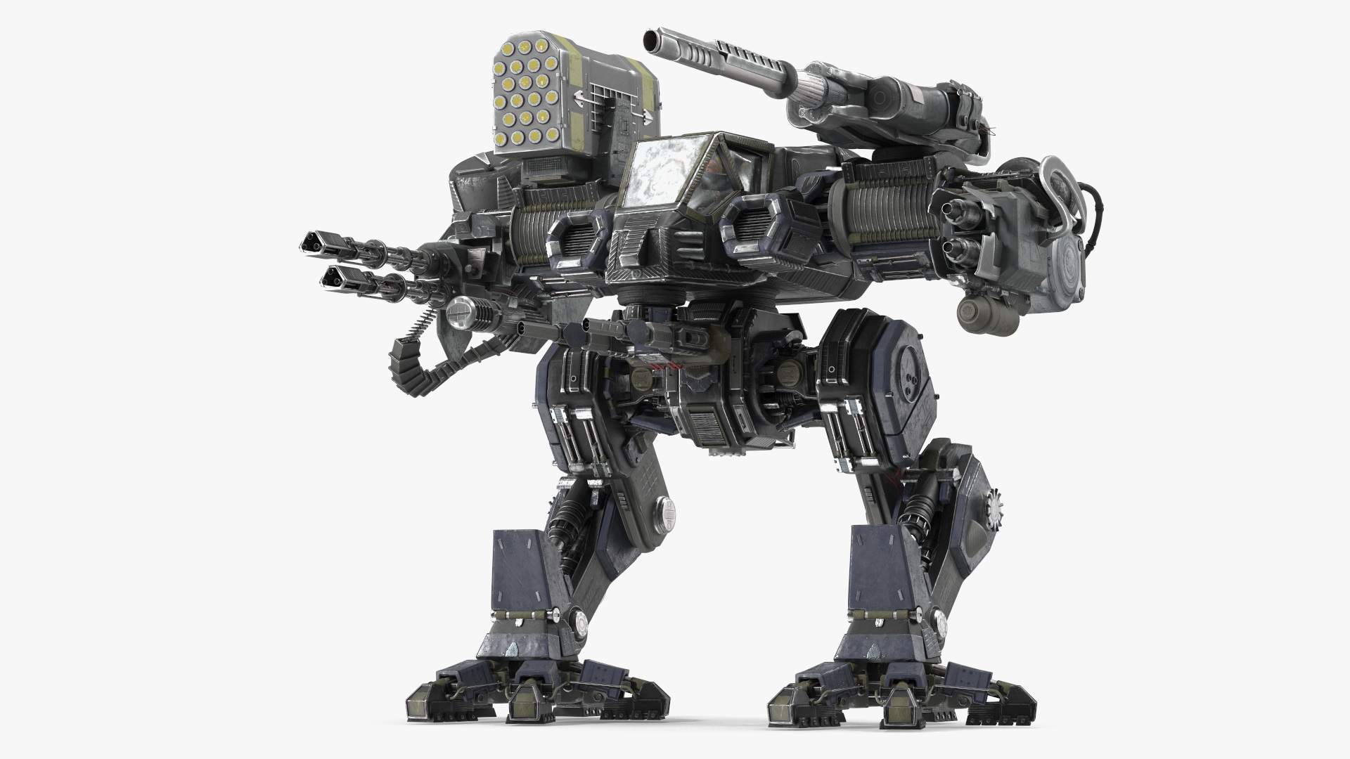 Giant Walking War Machine Rigged 3D