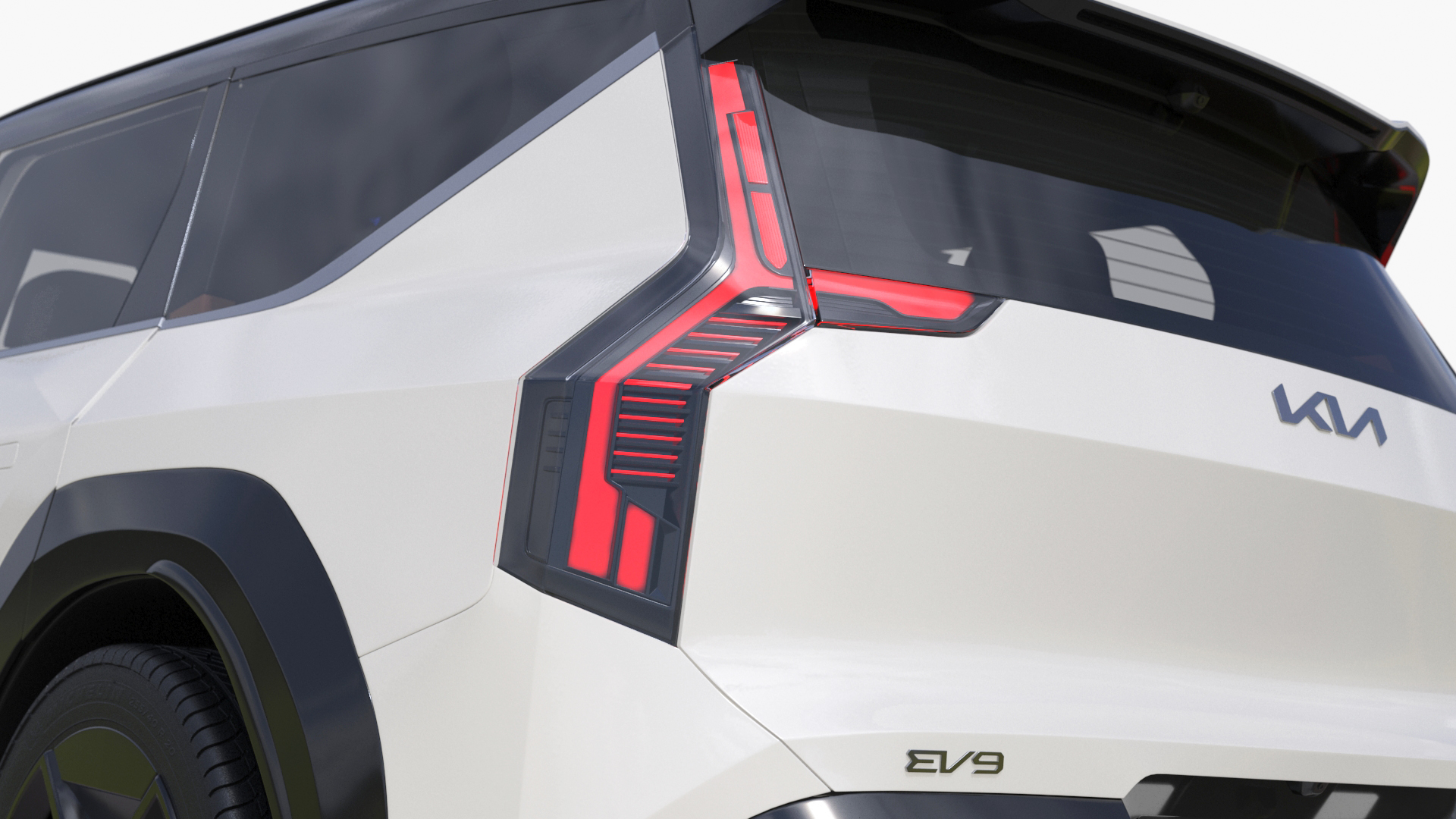 3D KIA EV9 Luxury Electric SUV Black and White model
