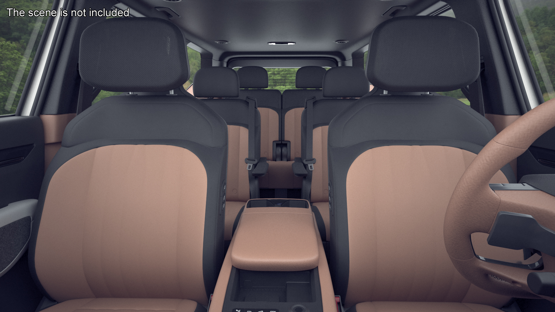 3D KIA EV9 Luxury Electric SUV Black and White model
