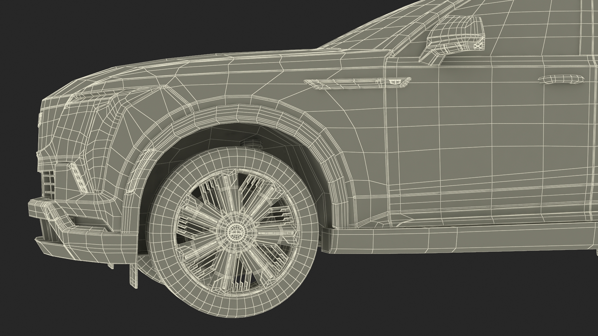 3D All Electric Cadillac Escalade 2025 IQ Flare Metallic model