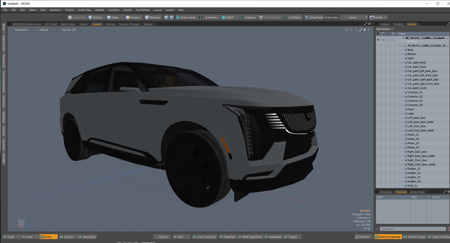 3D All Electric Cadillac Escalade 2025 IQ Flare Metallic model