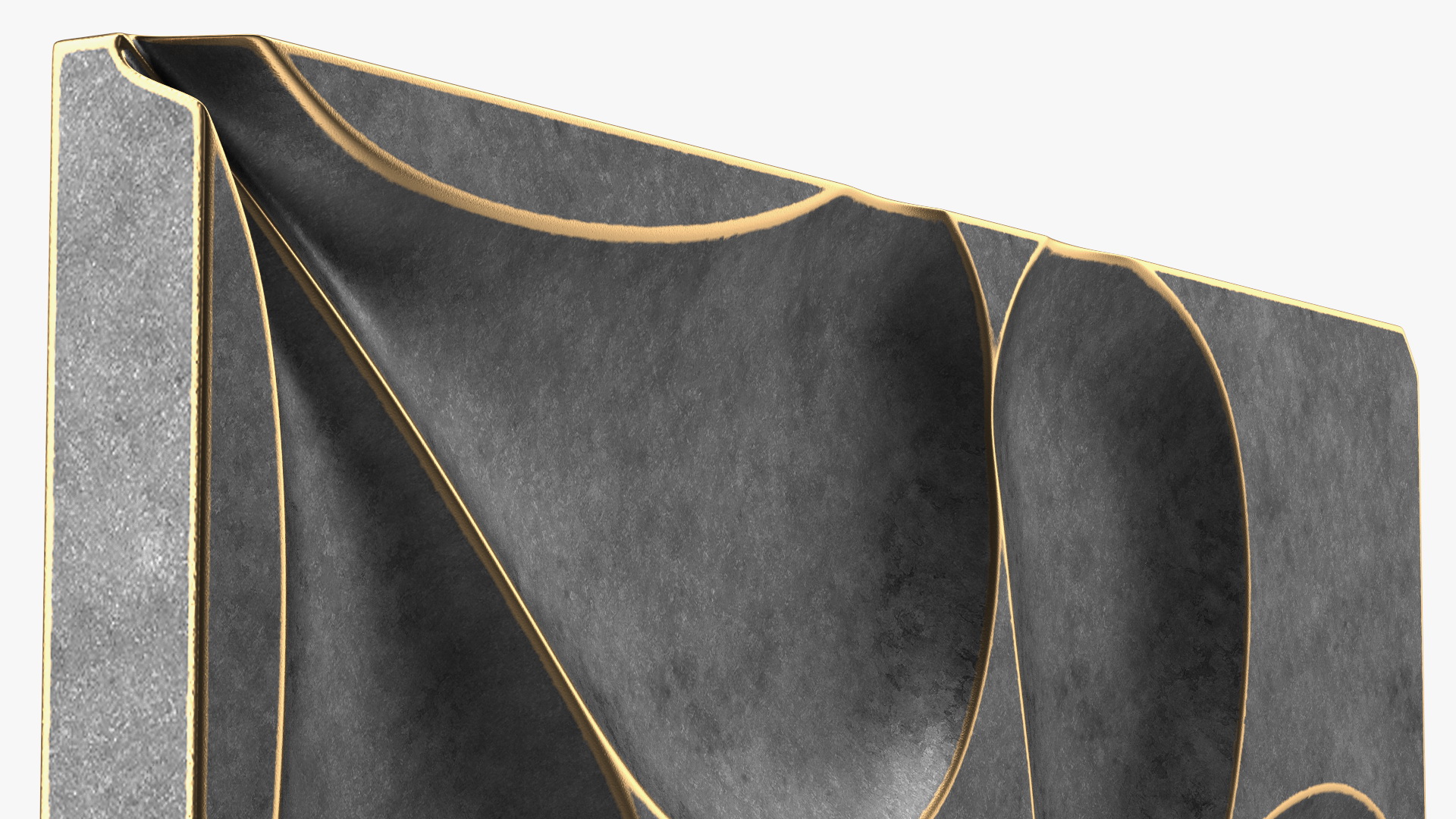 3D model 3D Wall Panel Drops Metal
