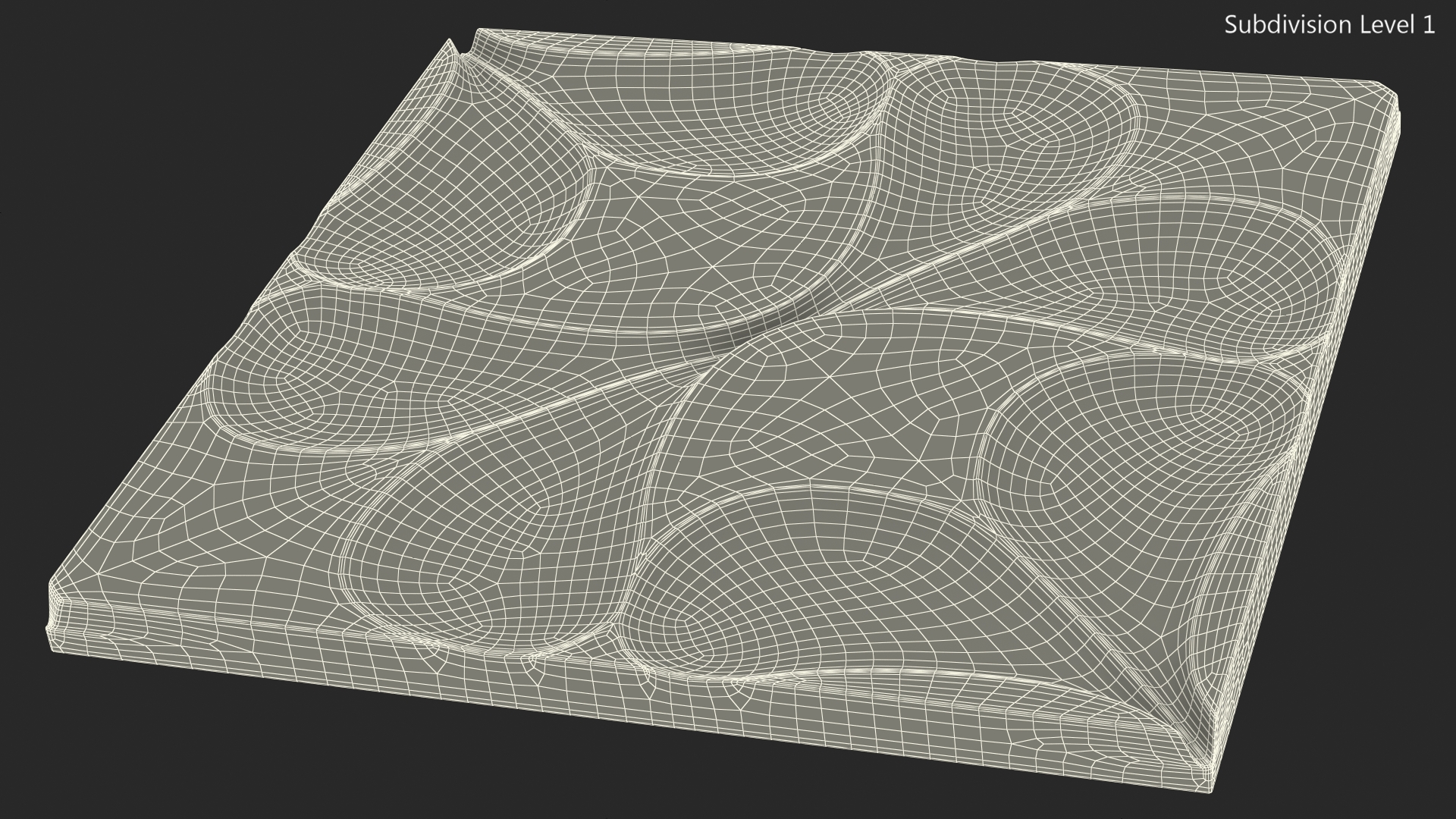 3D model 3D Wall Panel Drops Metal