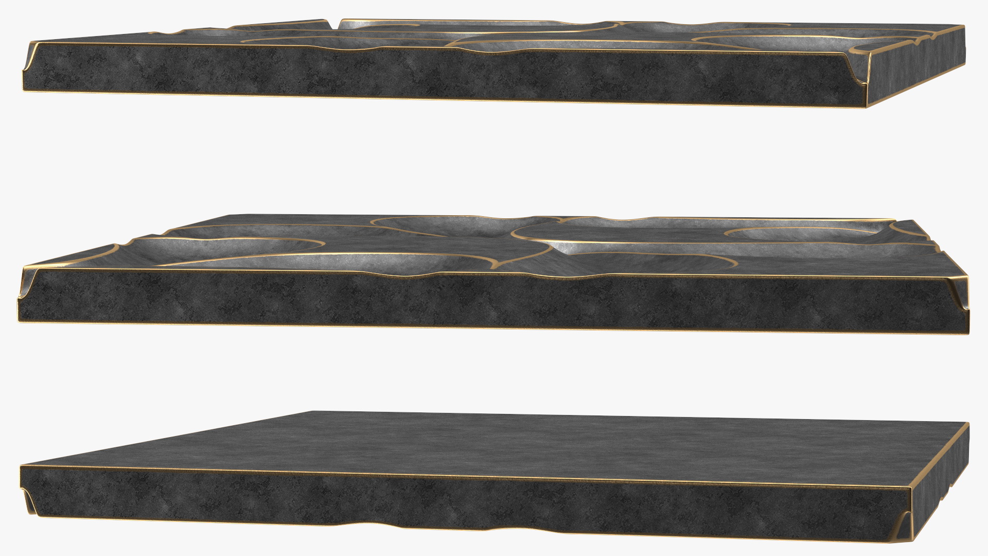 3D model 3D Wall Panel Drops Metal