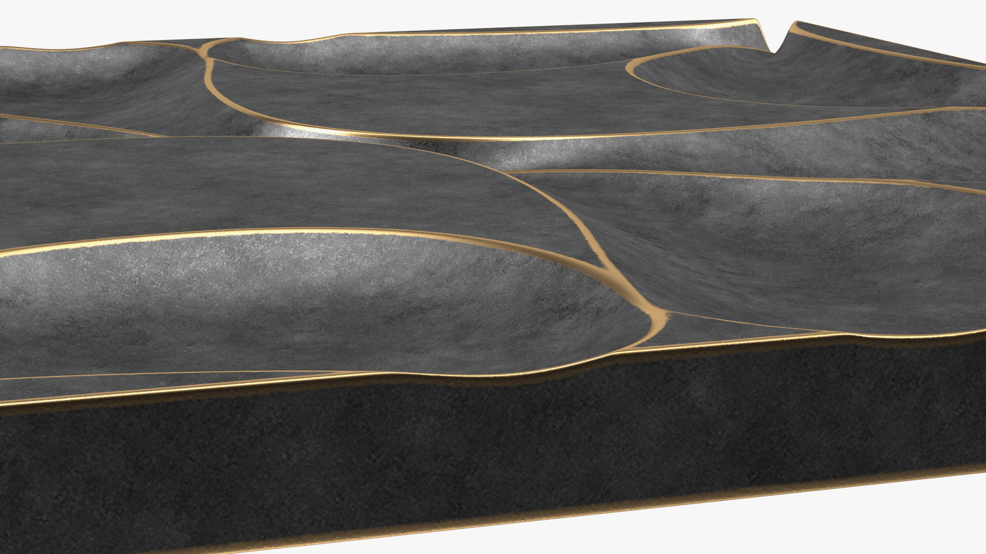 3D model 3D Wall Panel Drops Metal