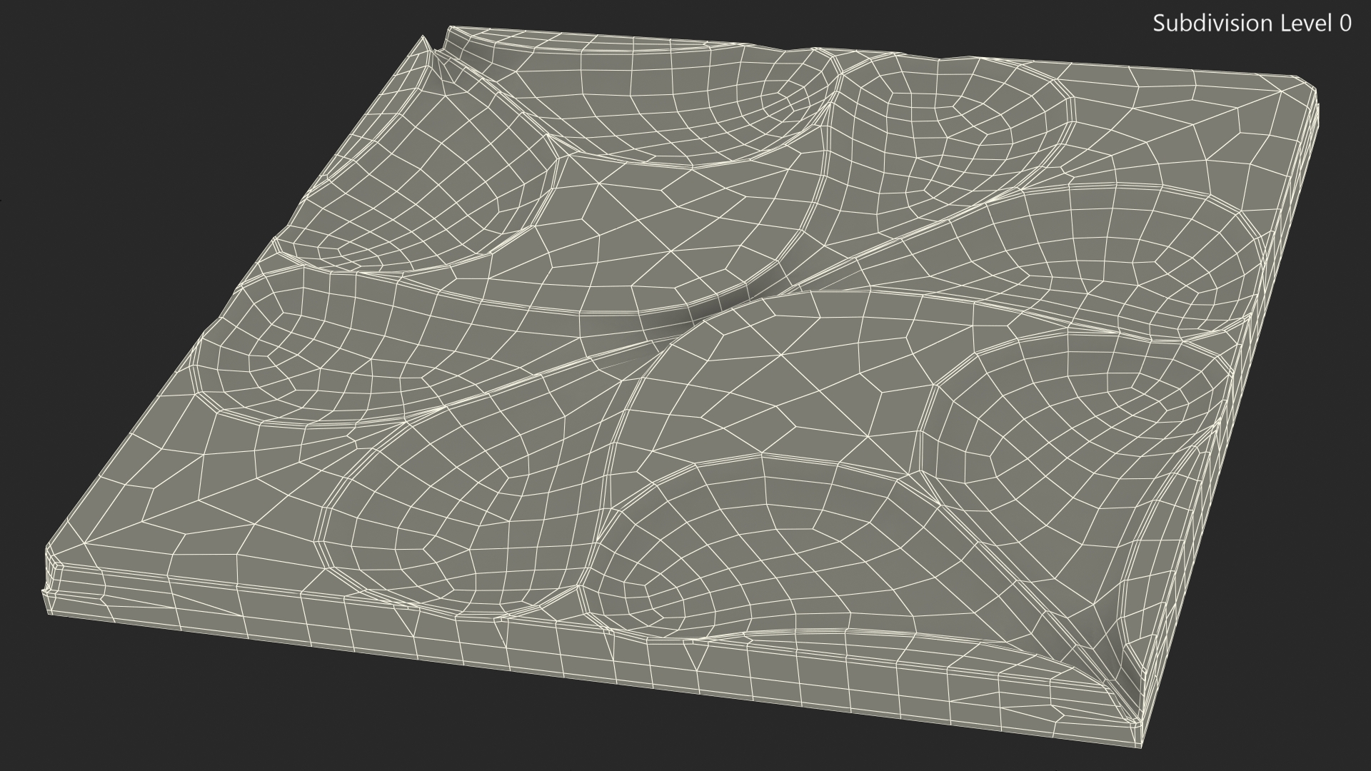 3D model 3D Wall Panel Drops Metal
