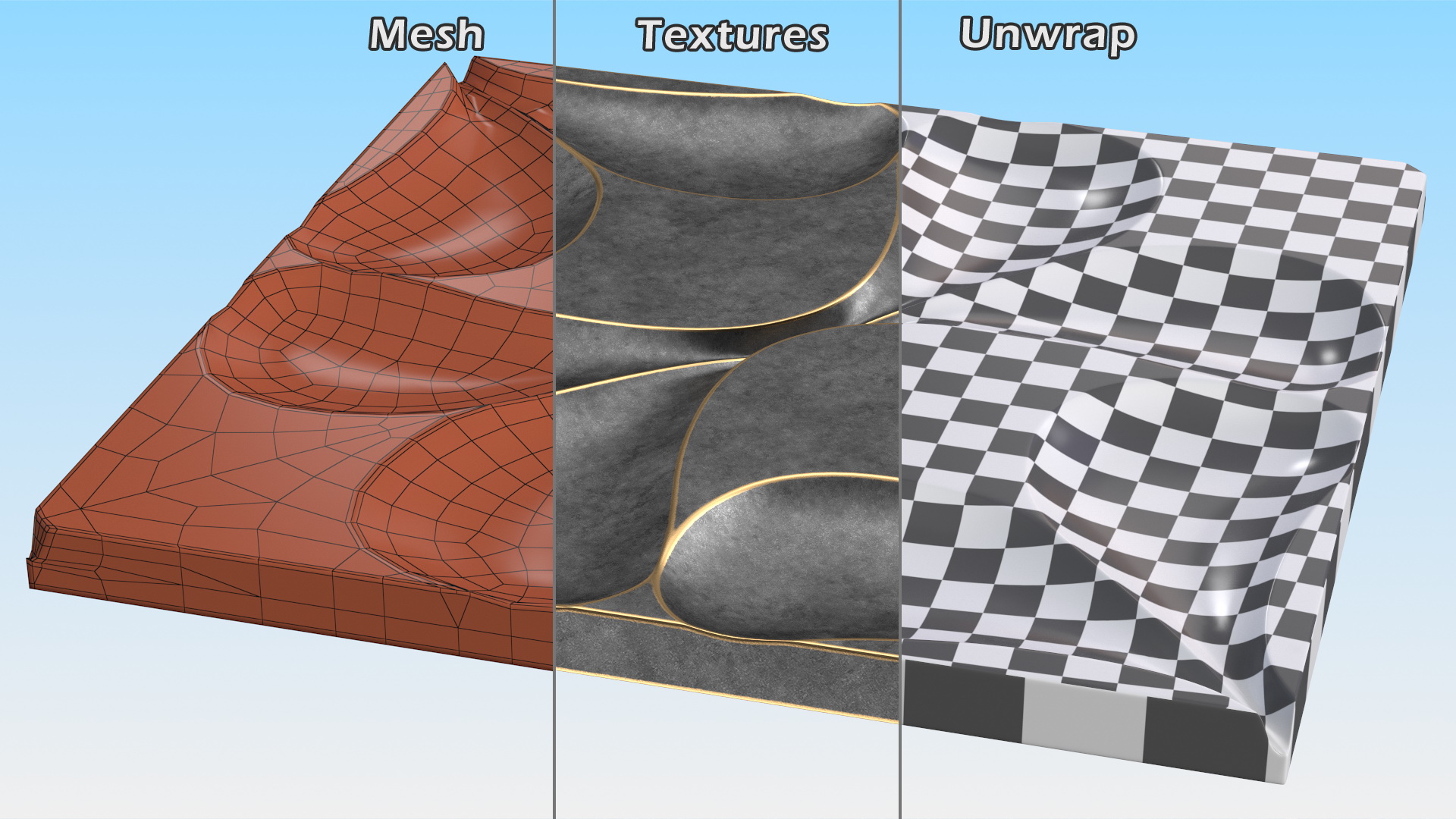 3D model 3D Wall Panel Drops Metal