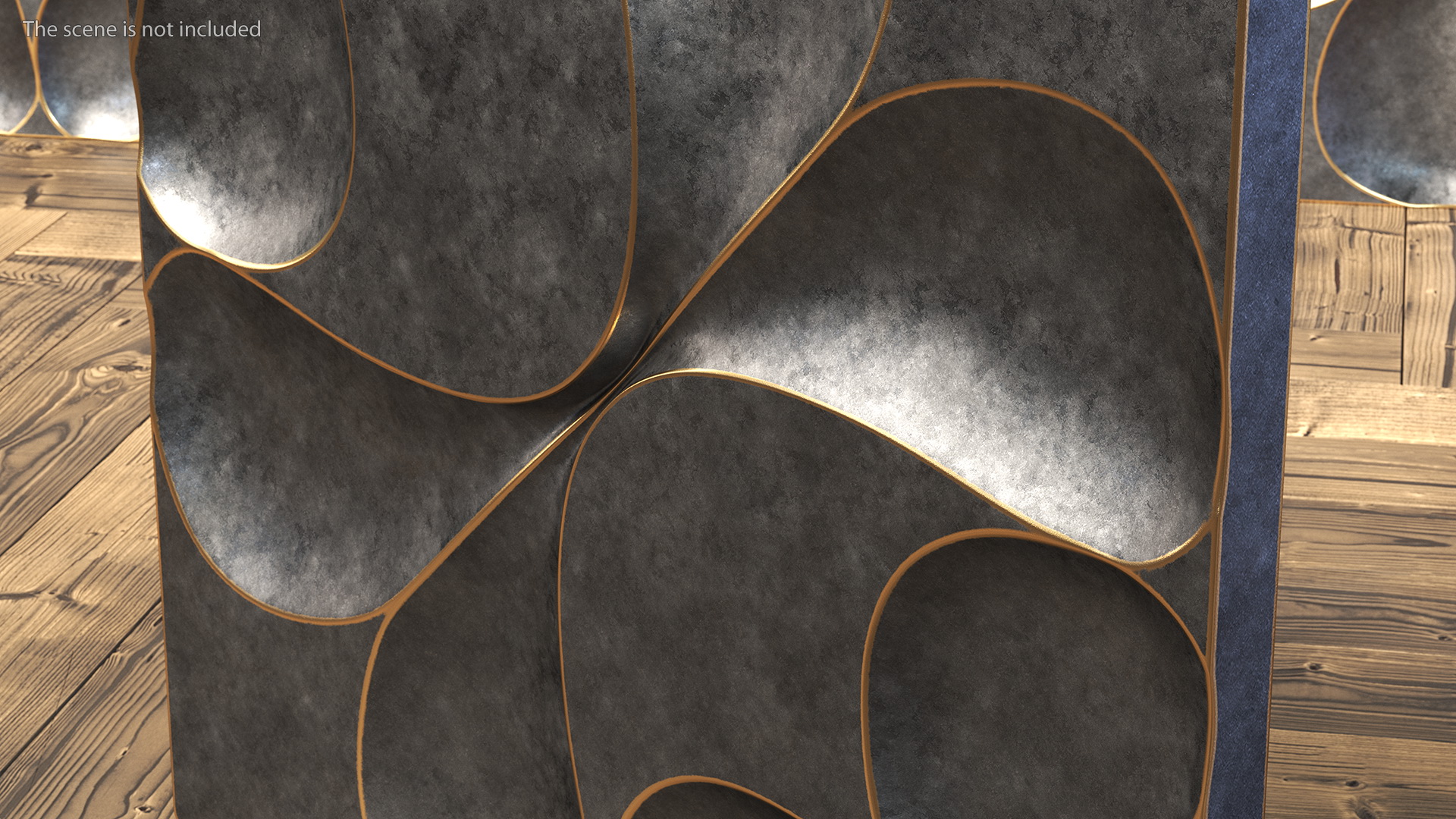 3D model 3D Wall Panel Drops Metal